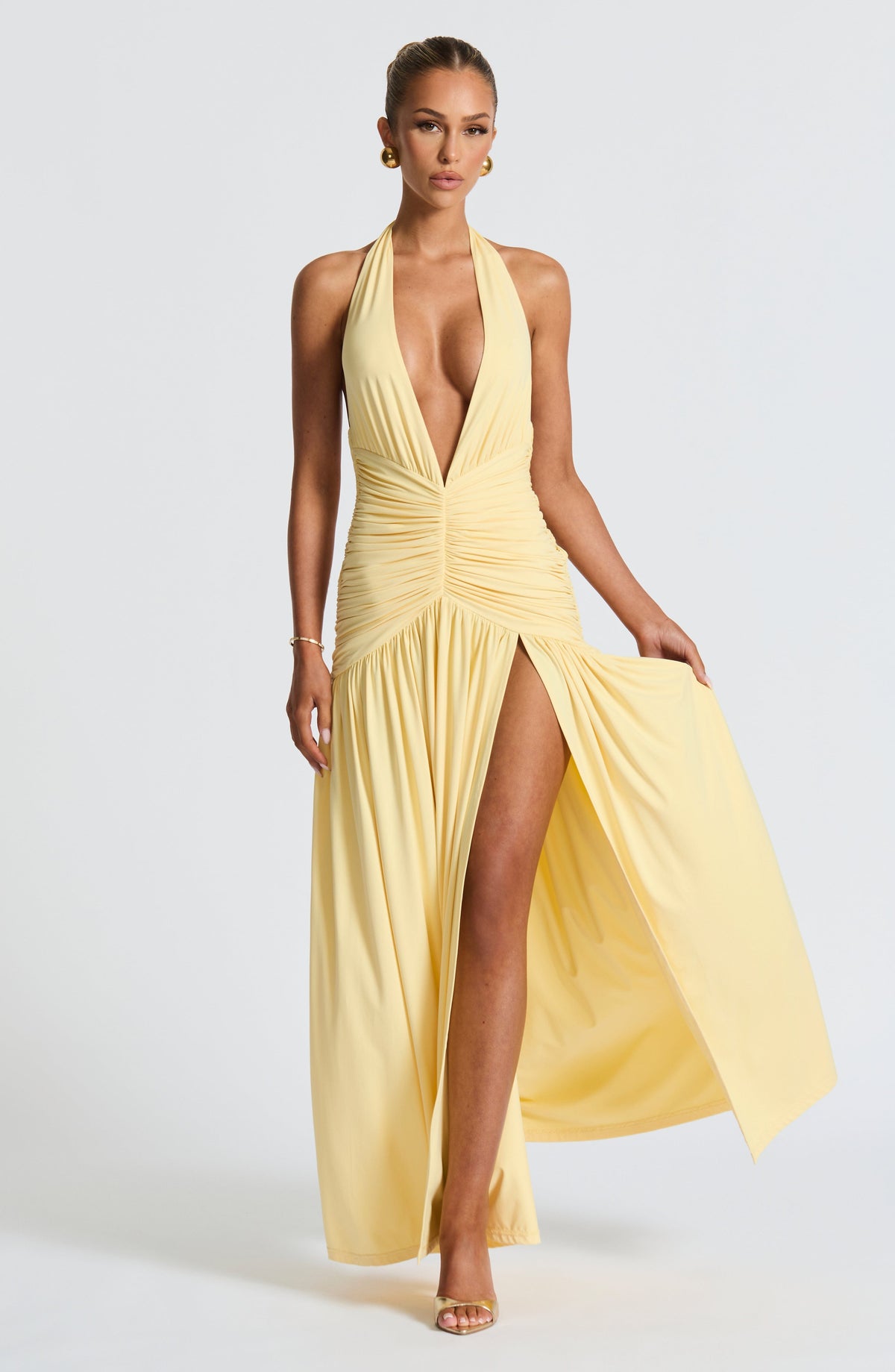 Belavie Melaniella Maxi Dress - Lemon