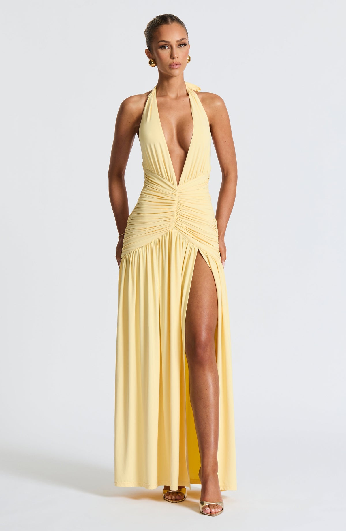 Belavie Melaniella Maxi Dress - Lemon