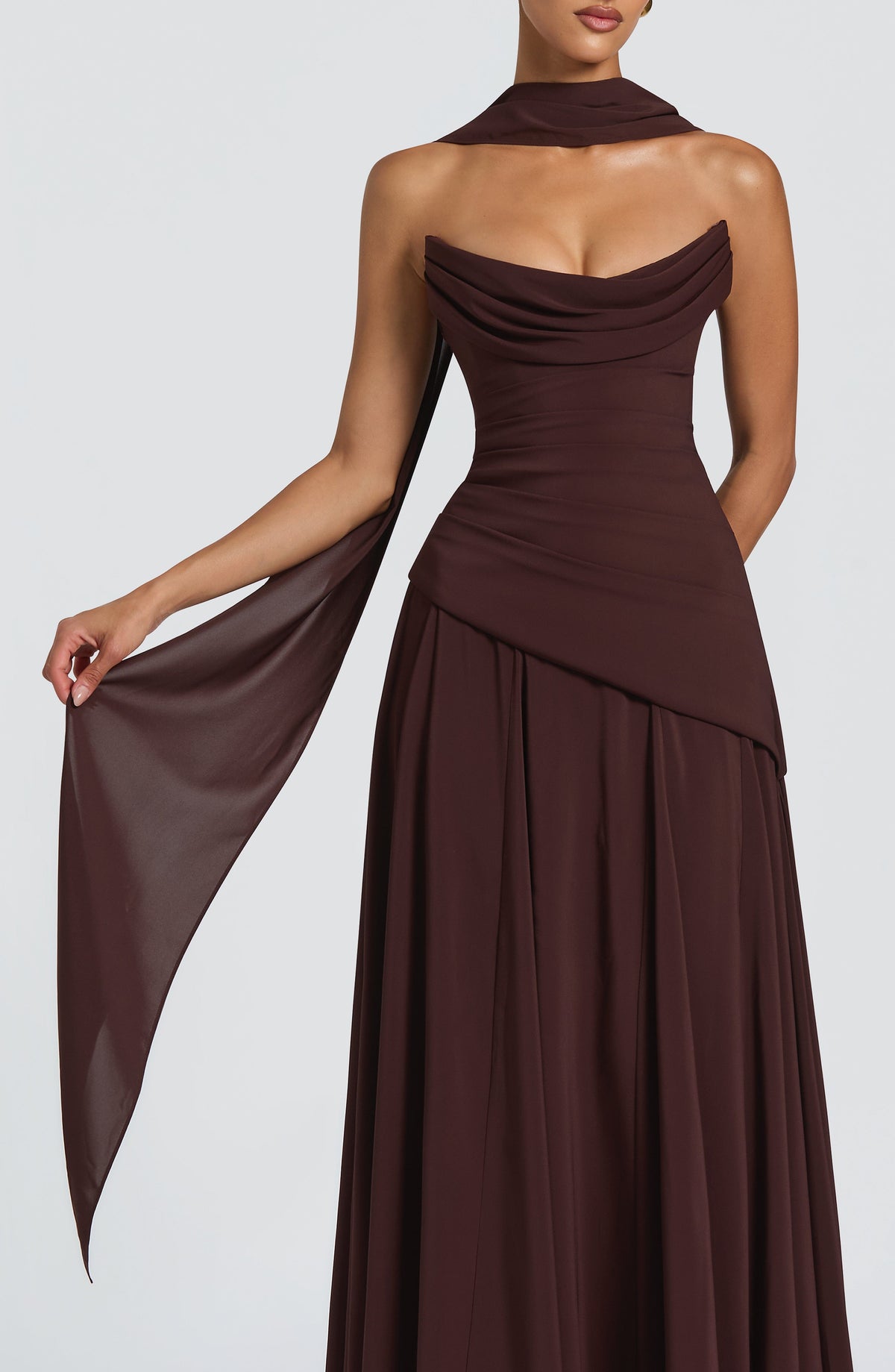 Belavie Milella Scarf - Plum Brown