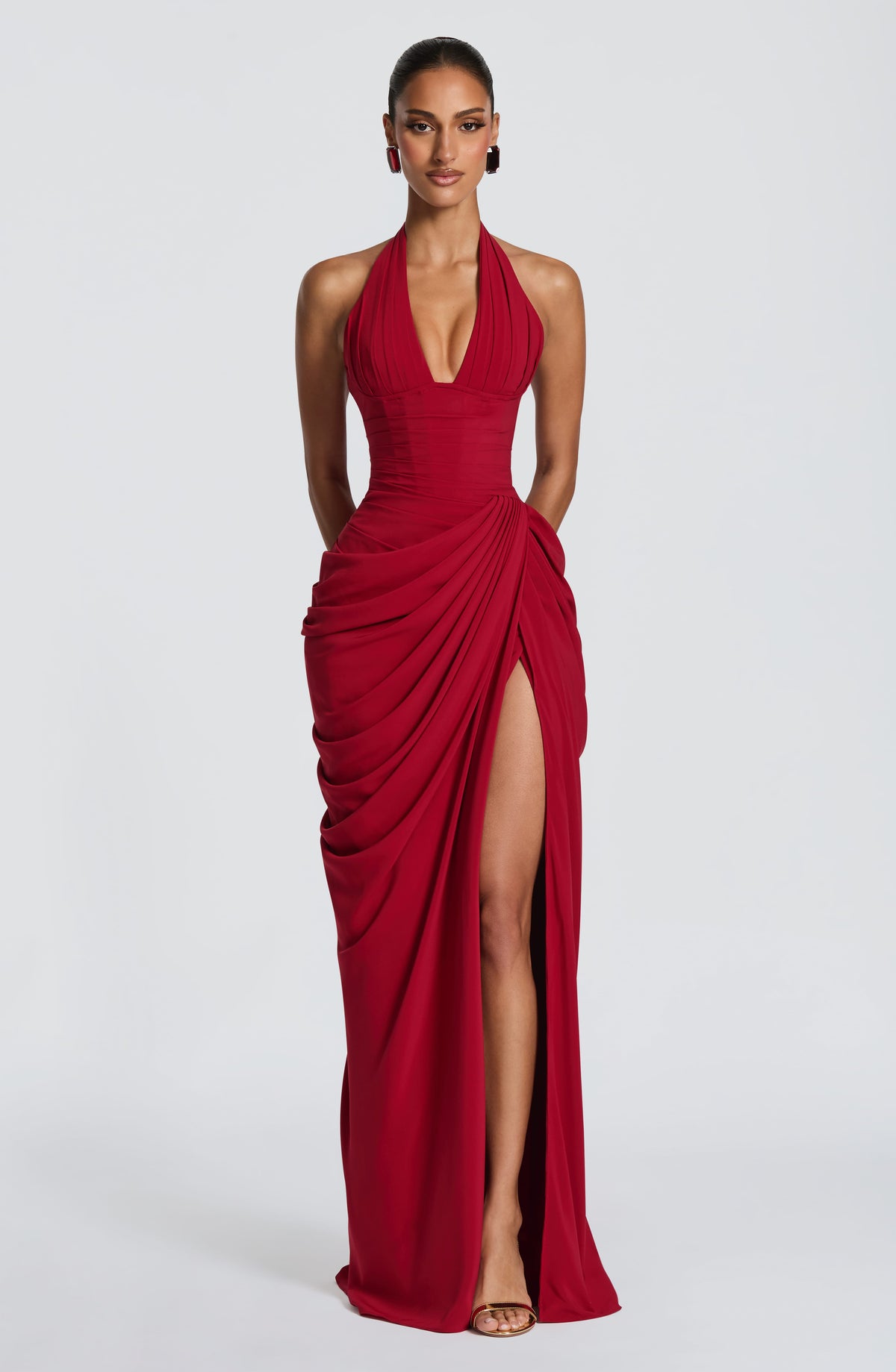 Belavie Minettella Maxi Dress - Deep Red