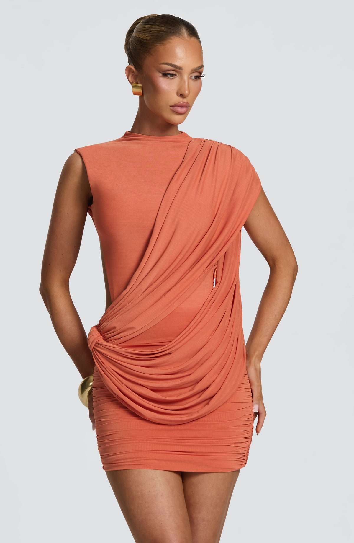 Belavie Mireyella Mini Dress - Burnt Orange