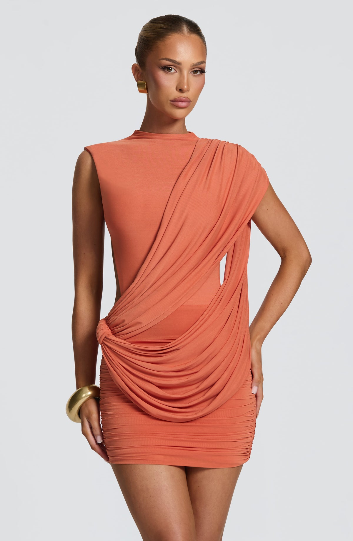 Belavie Mireyella Mini Dress - Burnt Orange