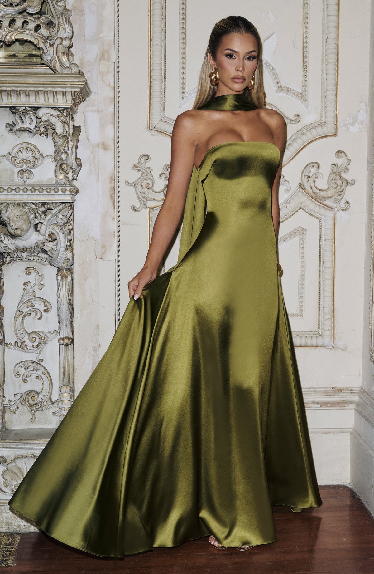 Belavie Morvenne Maxi Dress - Deep Olive