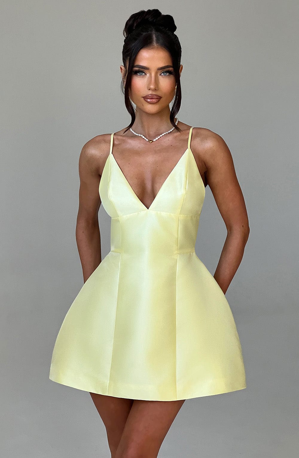 Belavie Nicolella Mini Dress - Lemon