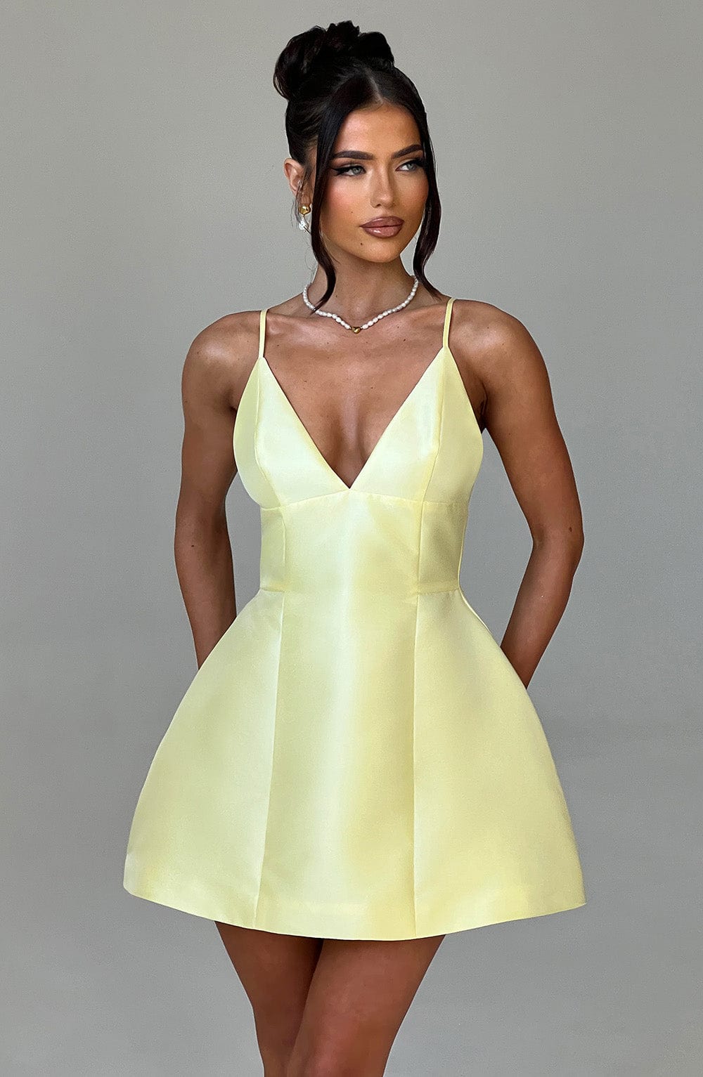Belavie Nicolella Mini Dress - Lemon