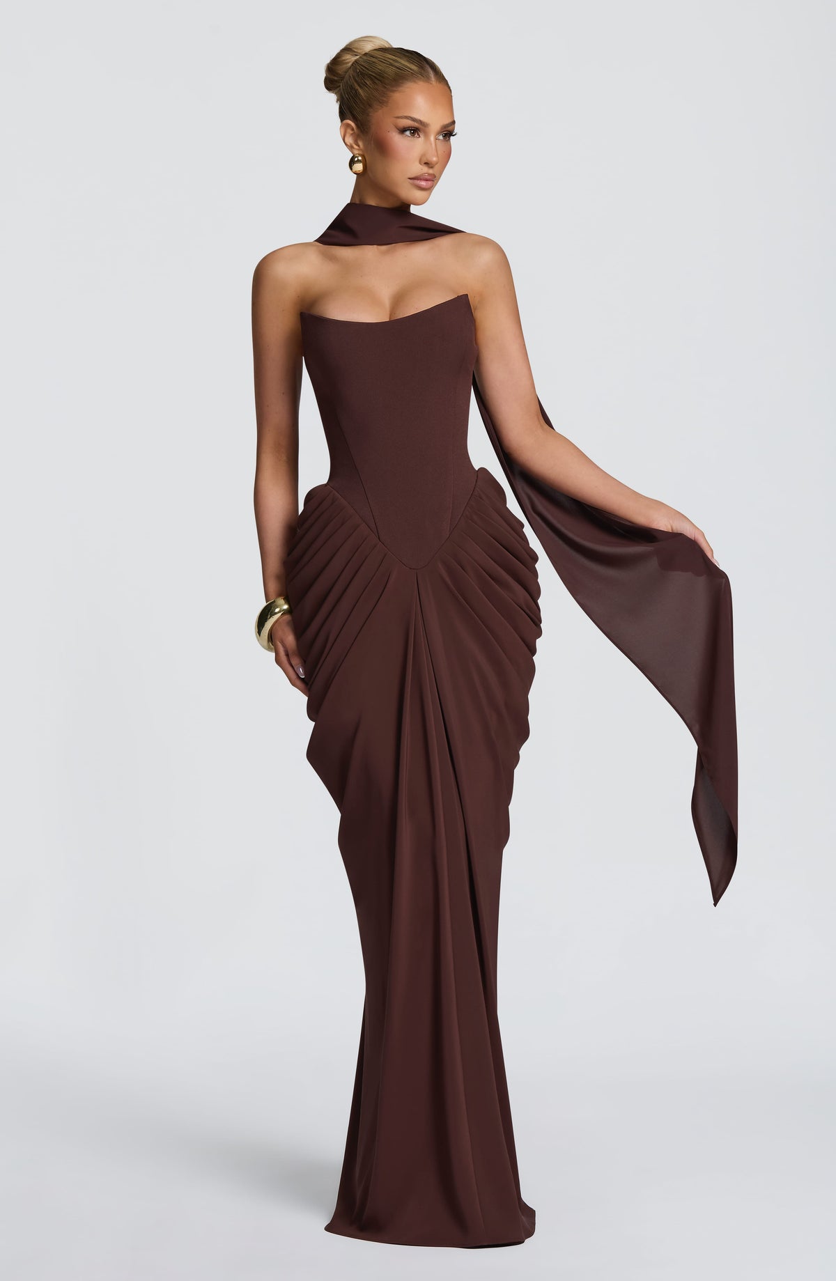 Belavie Nourella Maxi Dress - Plum Brown