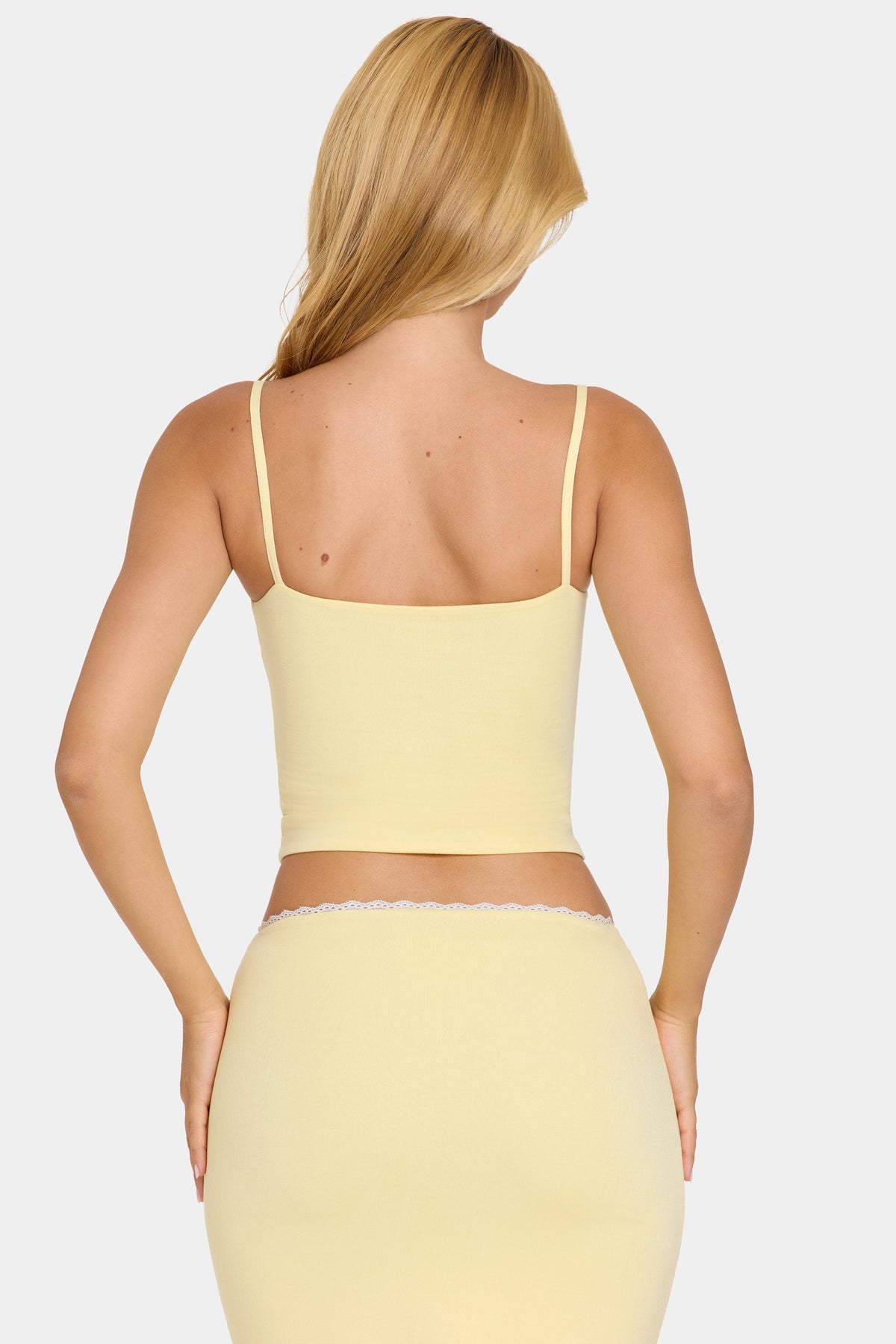 Belavie Alvaie Modal Lace-Trim Top in Butter