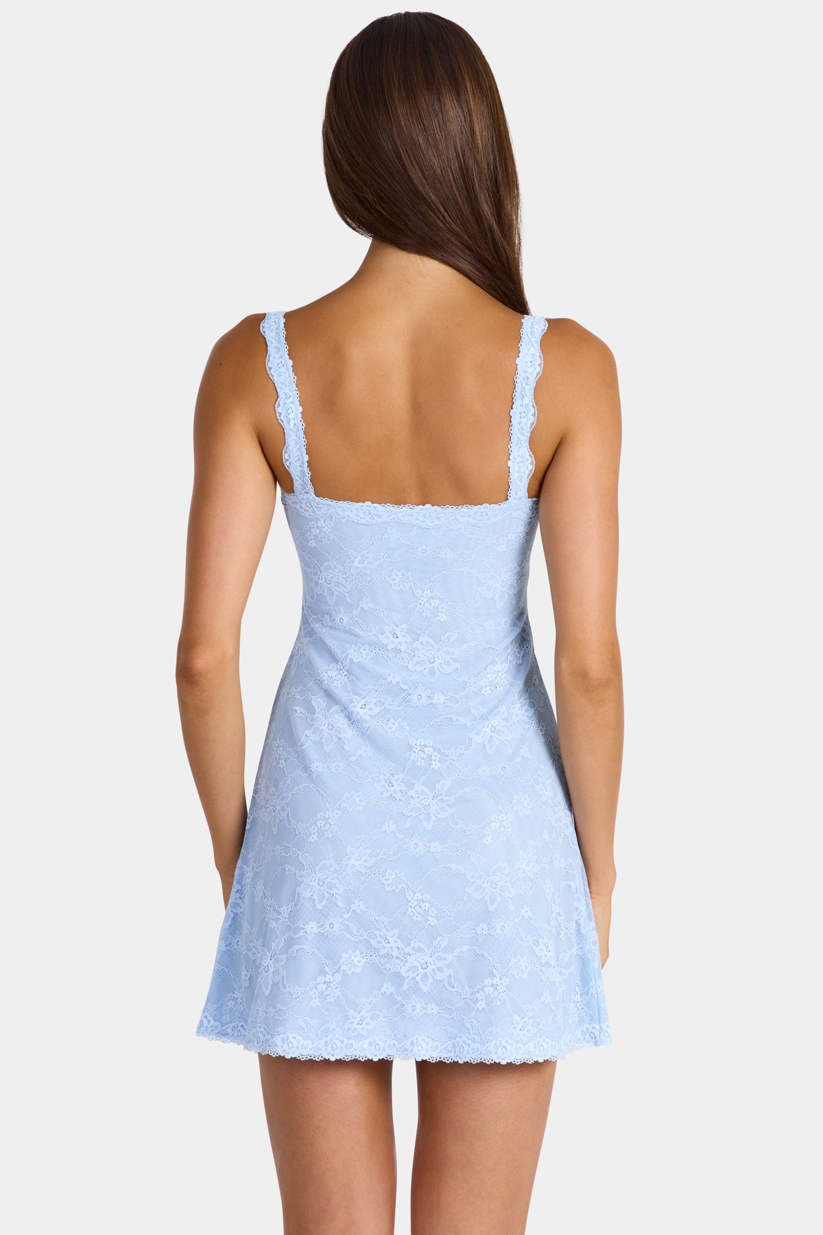 Belavie Annise Lace Mini Dress in Arctic Blue