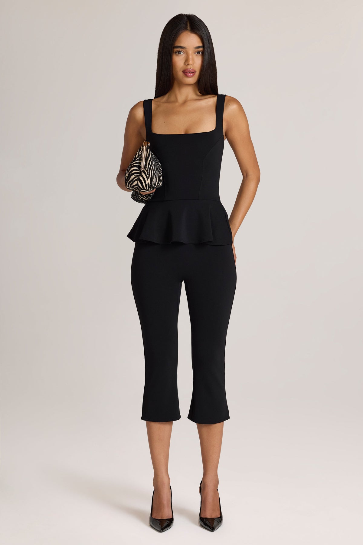Belavie Geone Ponte Capri Trousers in Black