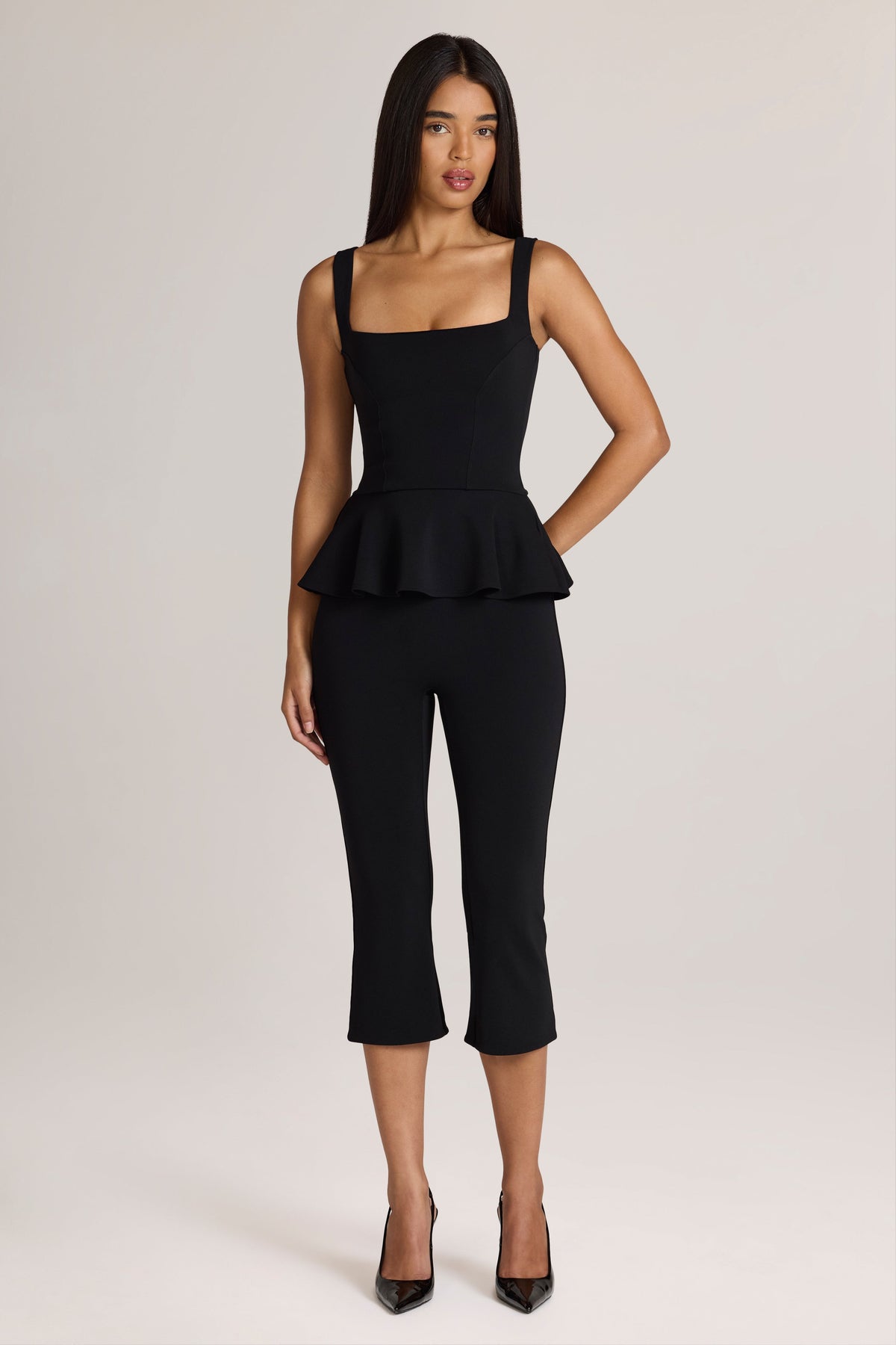 Belavie Geone Ponte Capri Trousers in Black