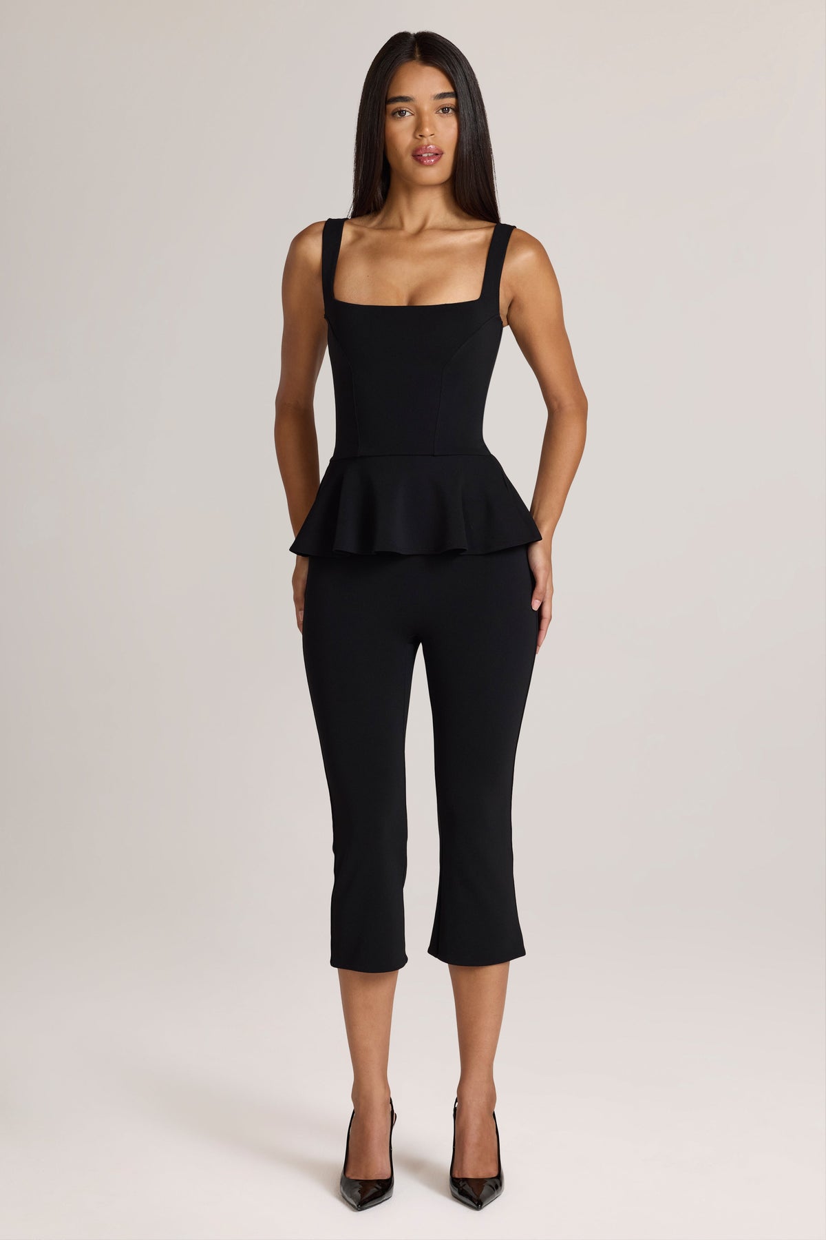 Belavie Geone Ponte Capri Trousers in Black