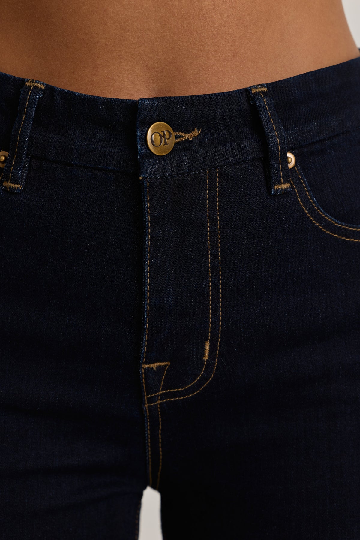 Belavie Lole High-Rise Flared Jeans in Dark Wash