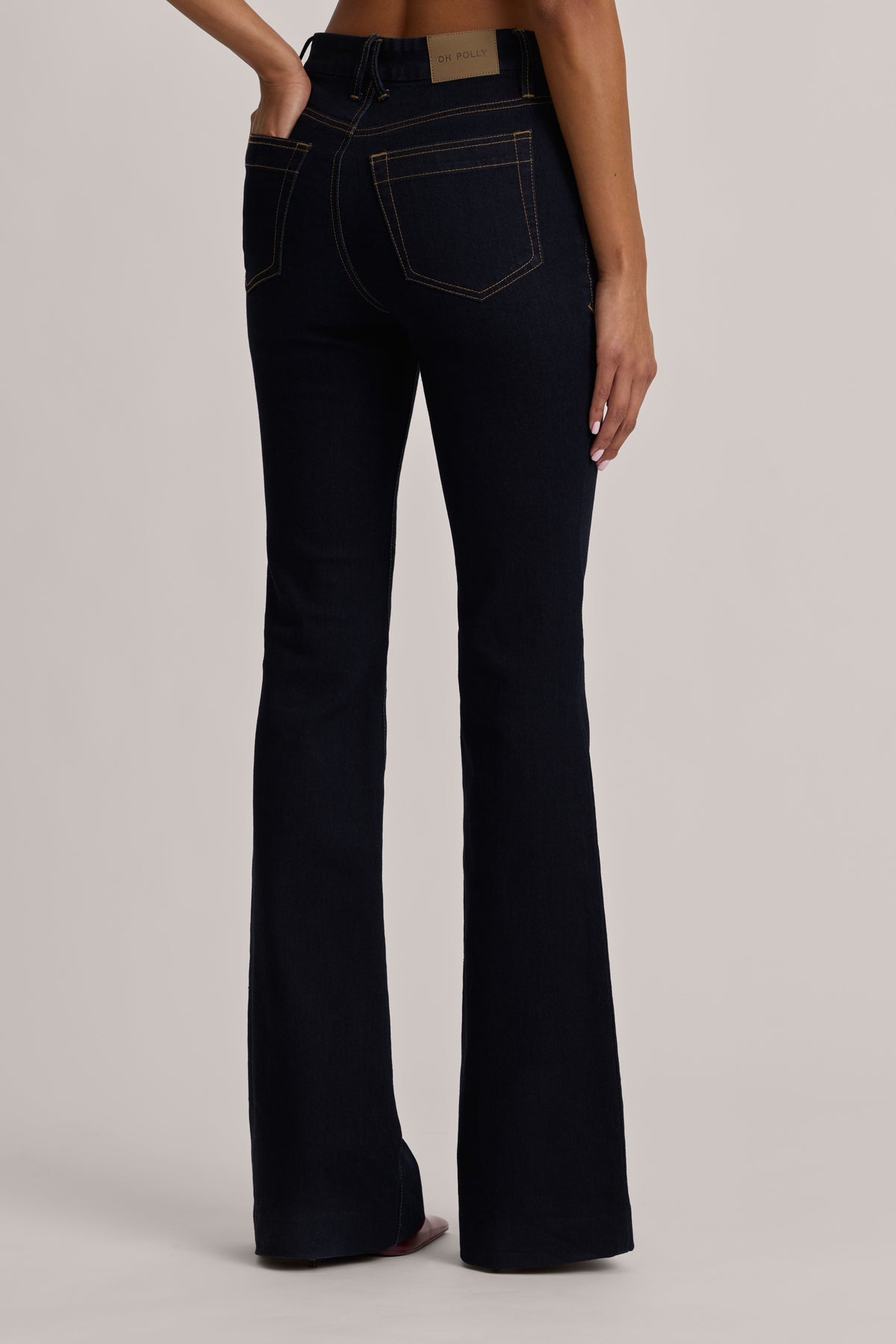 Belavie Lole High-Rise Flared Jeans in Dark Wash