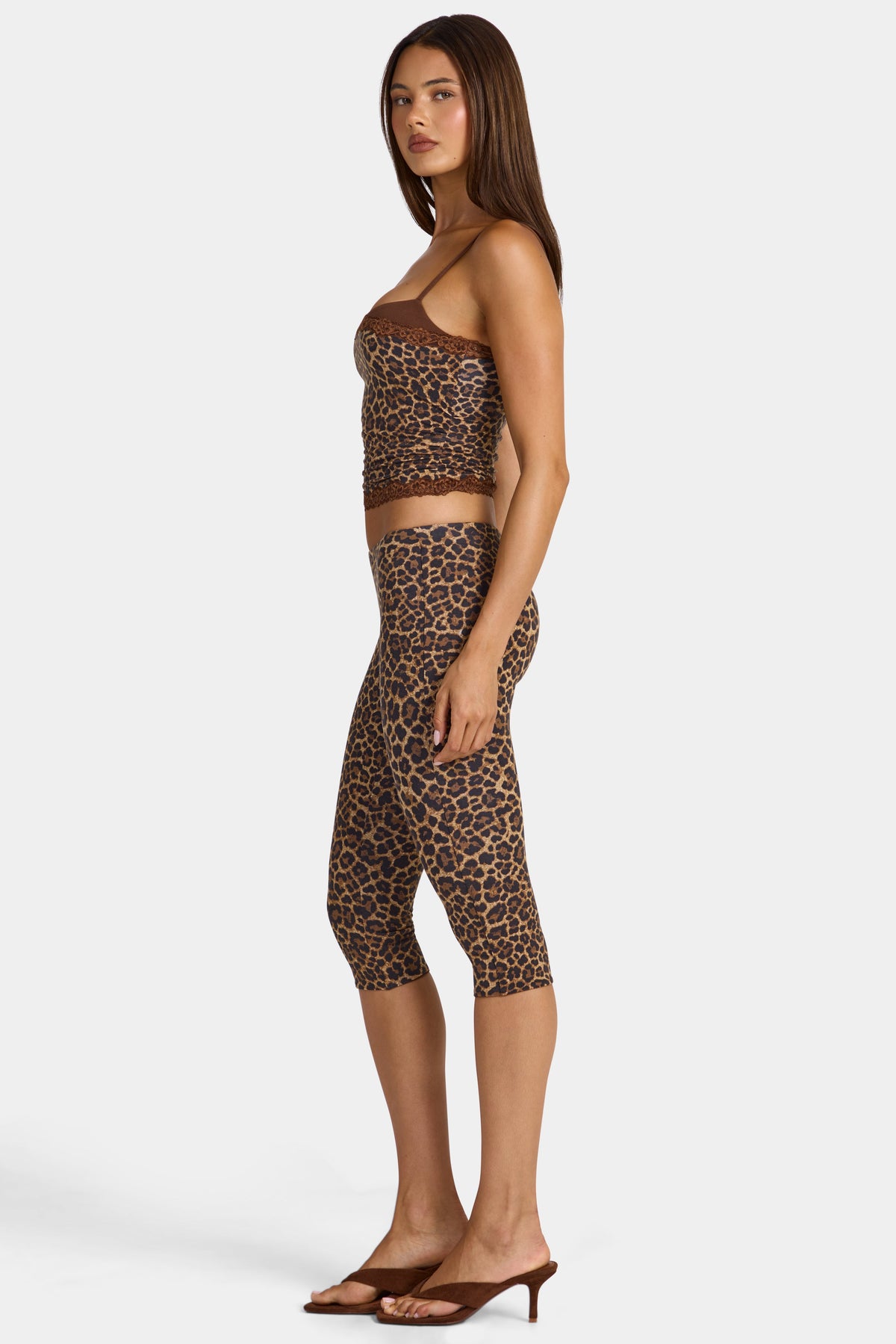 Belavie Marlia Modal Capri Leggings in Leopard