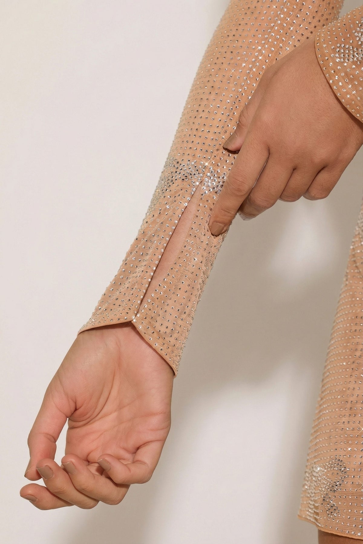 Belavie Natale Embellished Bow-Detail Top in Almond