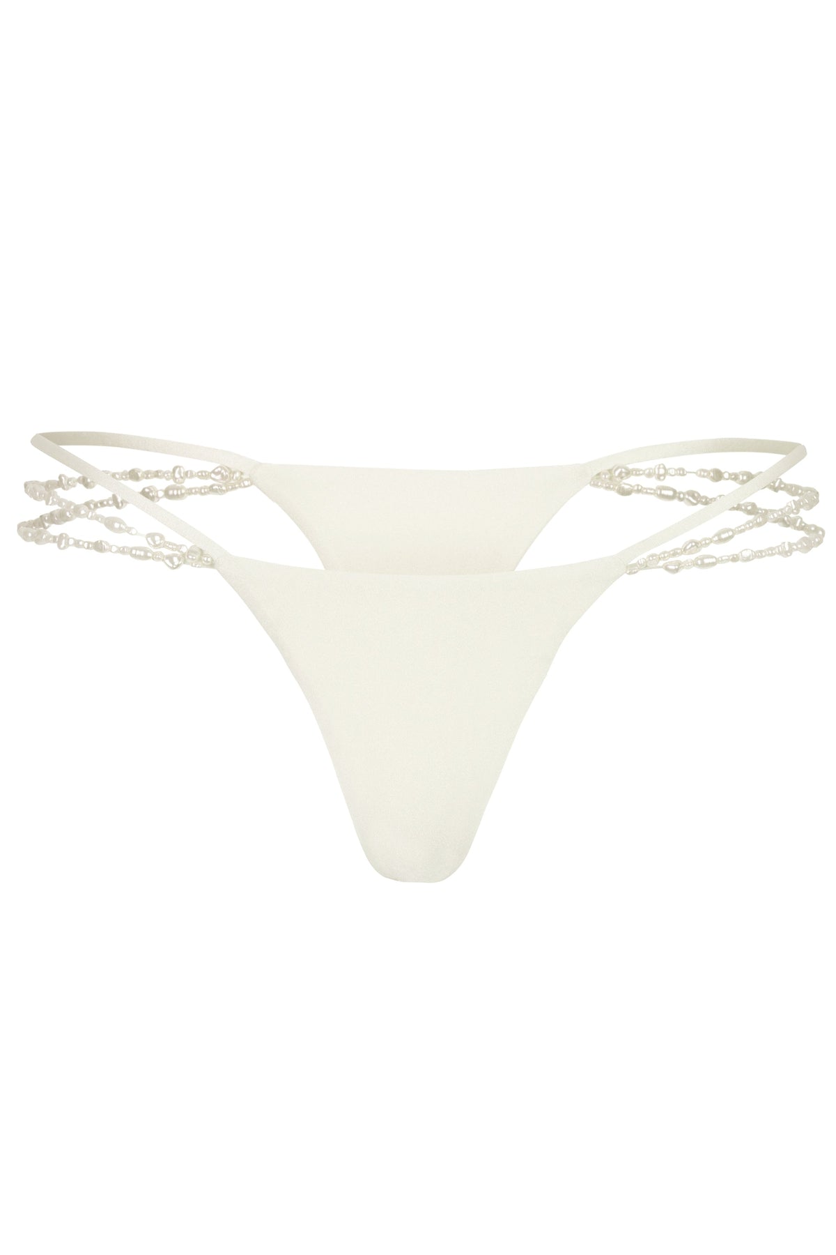Belavie Litie Multi-Strap Cheeky Bikini Bottoms in Pearl