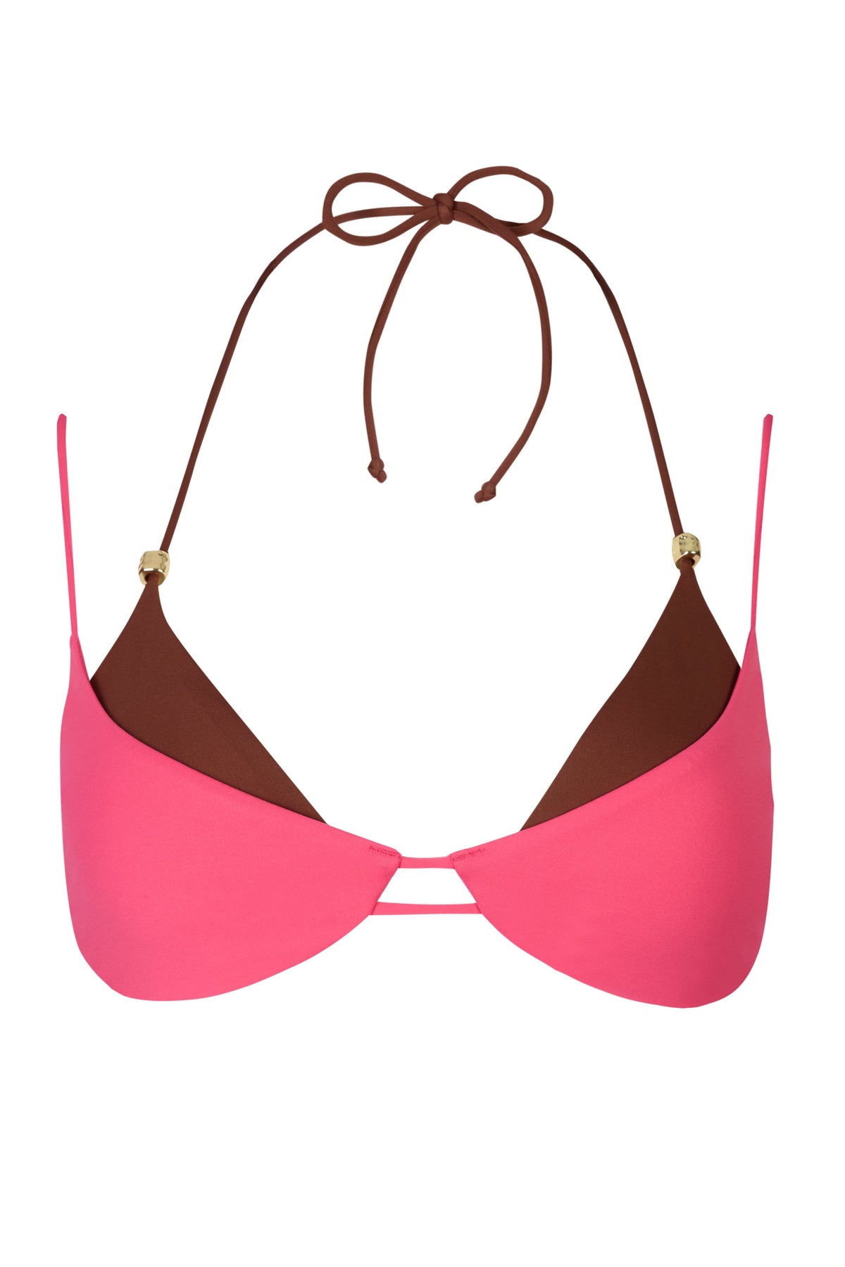 Belavie Paiga Layered Bikini Top in Pink Contrast