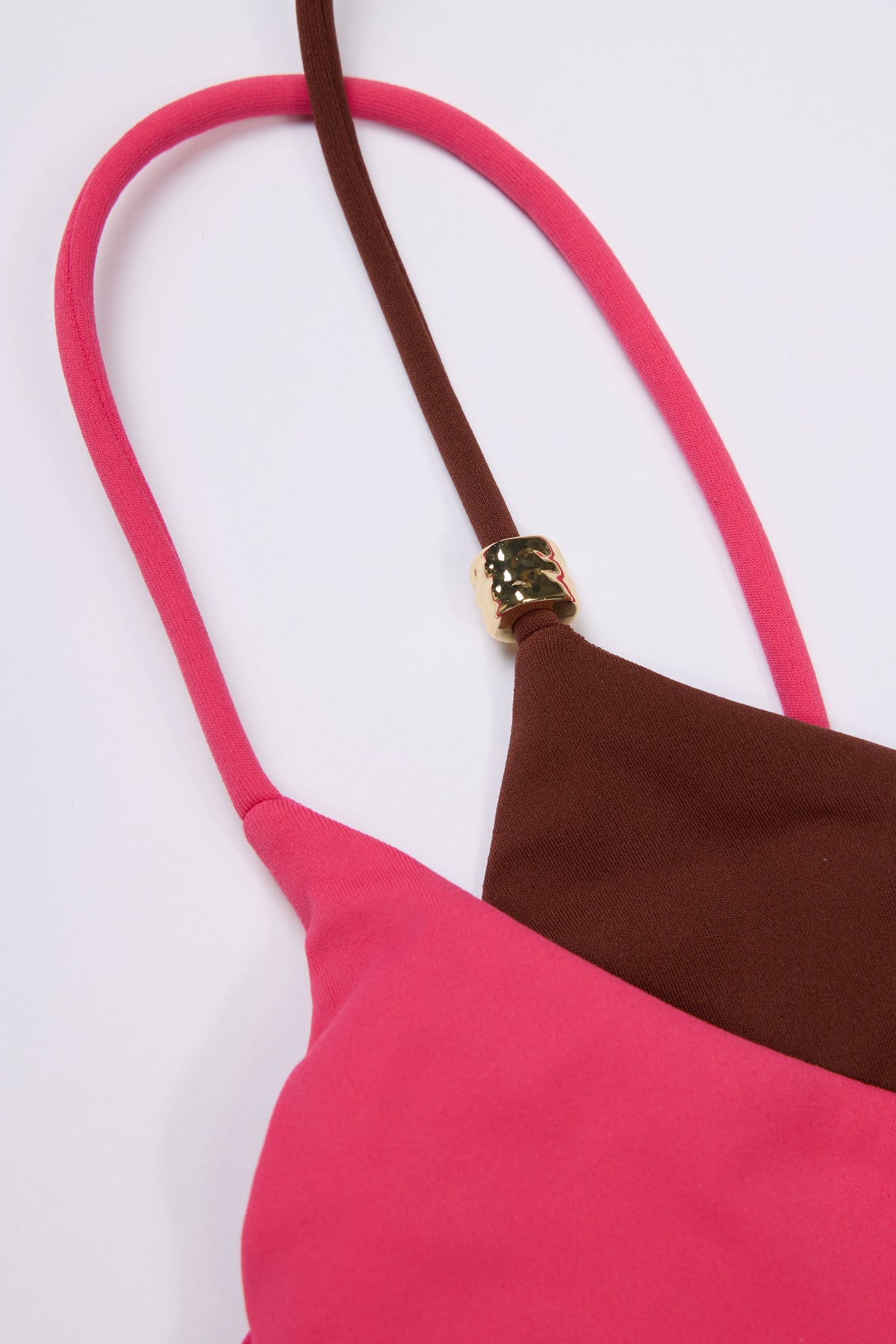 Belavie Paiga Layered Bikini Top in Pink Contrast