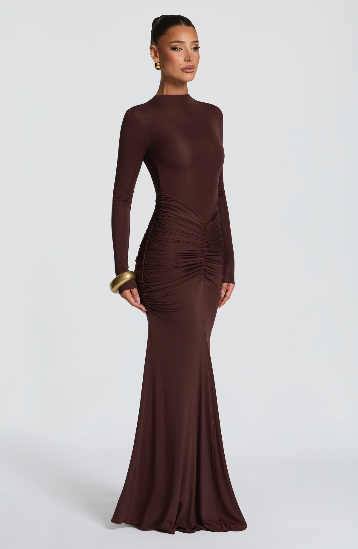 Belavie Orianella Maxi Dress - Plum Brown