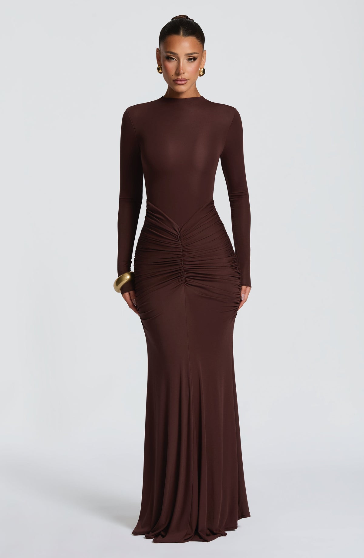 Belavie Orianella Maxi Dress - Plum Brown
