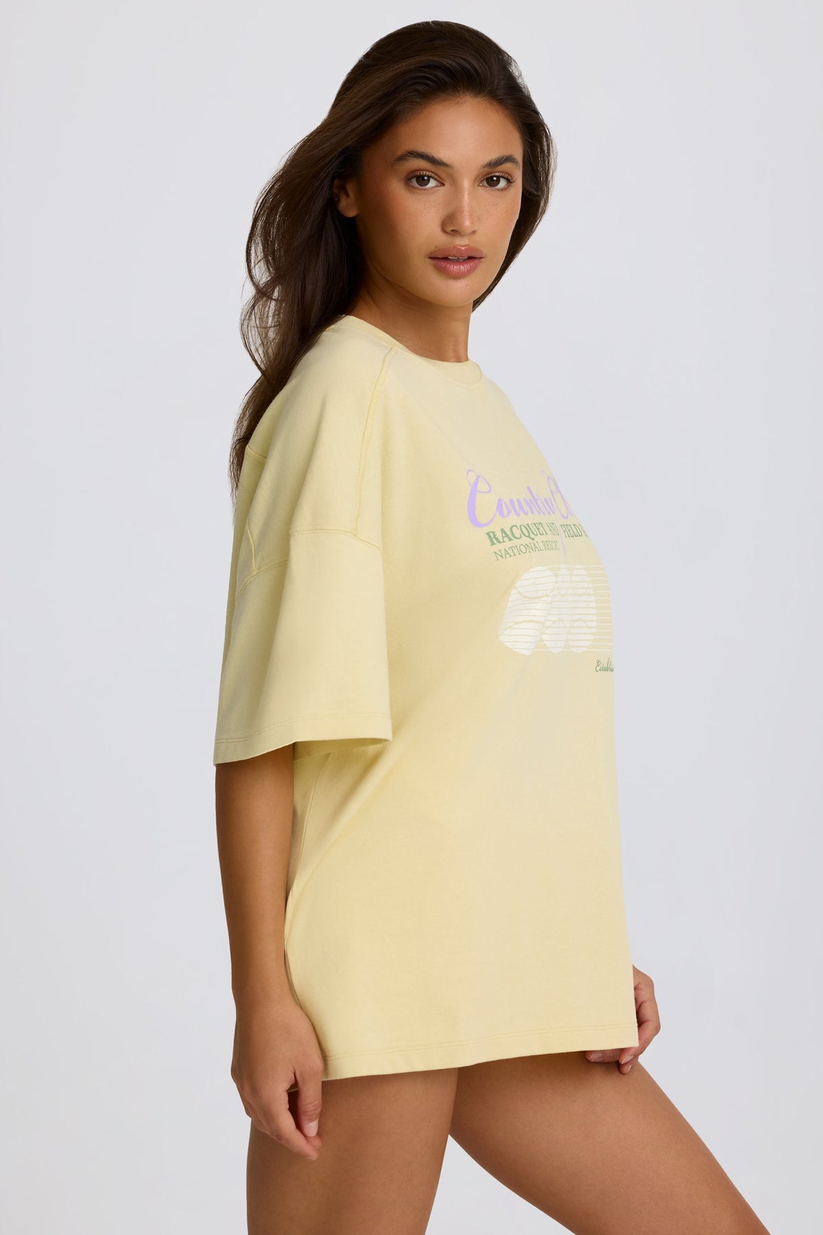 Belavie Oversized Graphic T-Shirt in Lemon