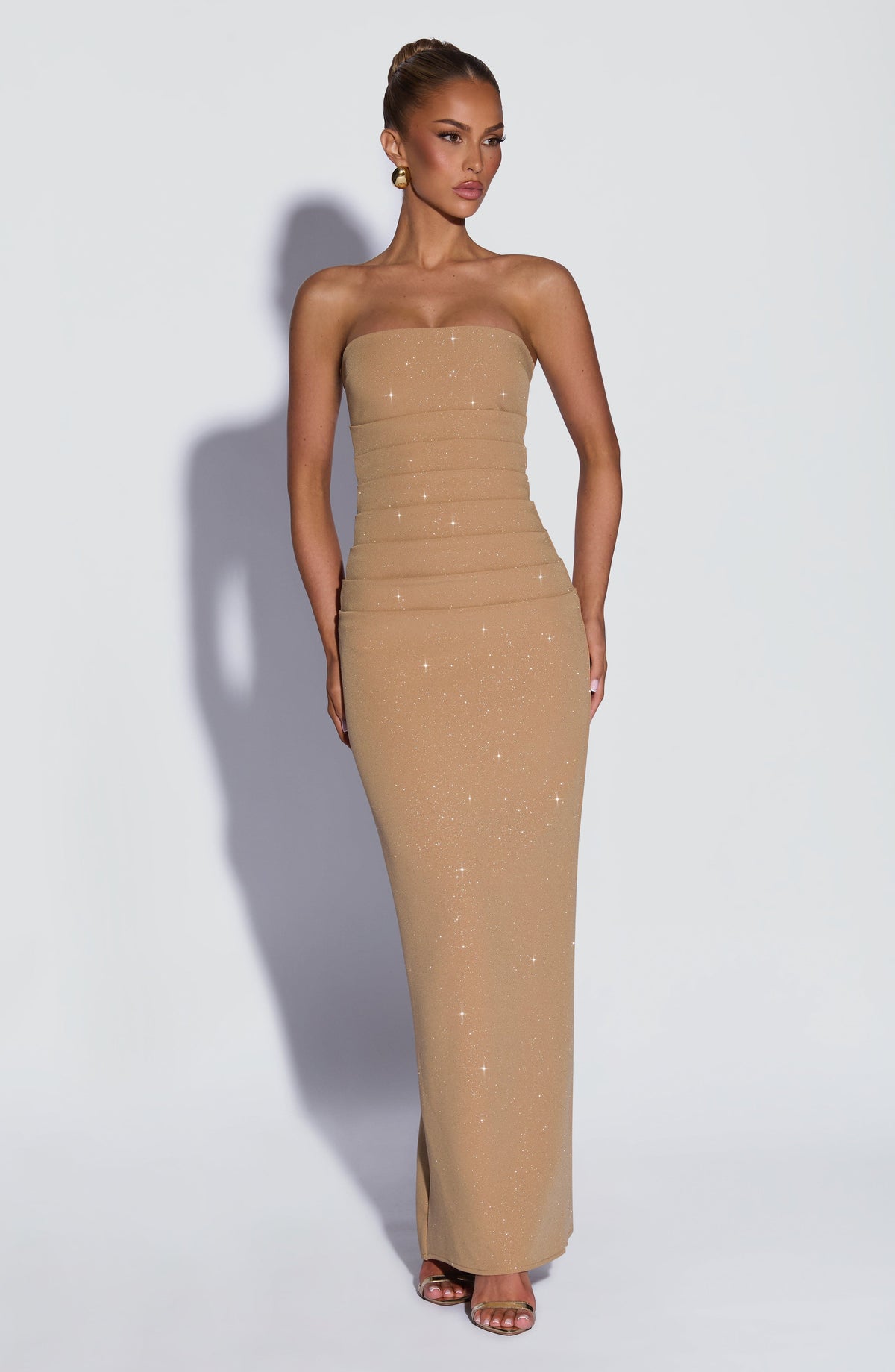 Belavie Pandrella Maxi Dress - Gold Sparkle