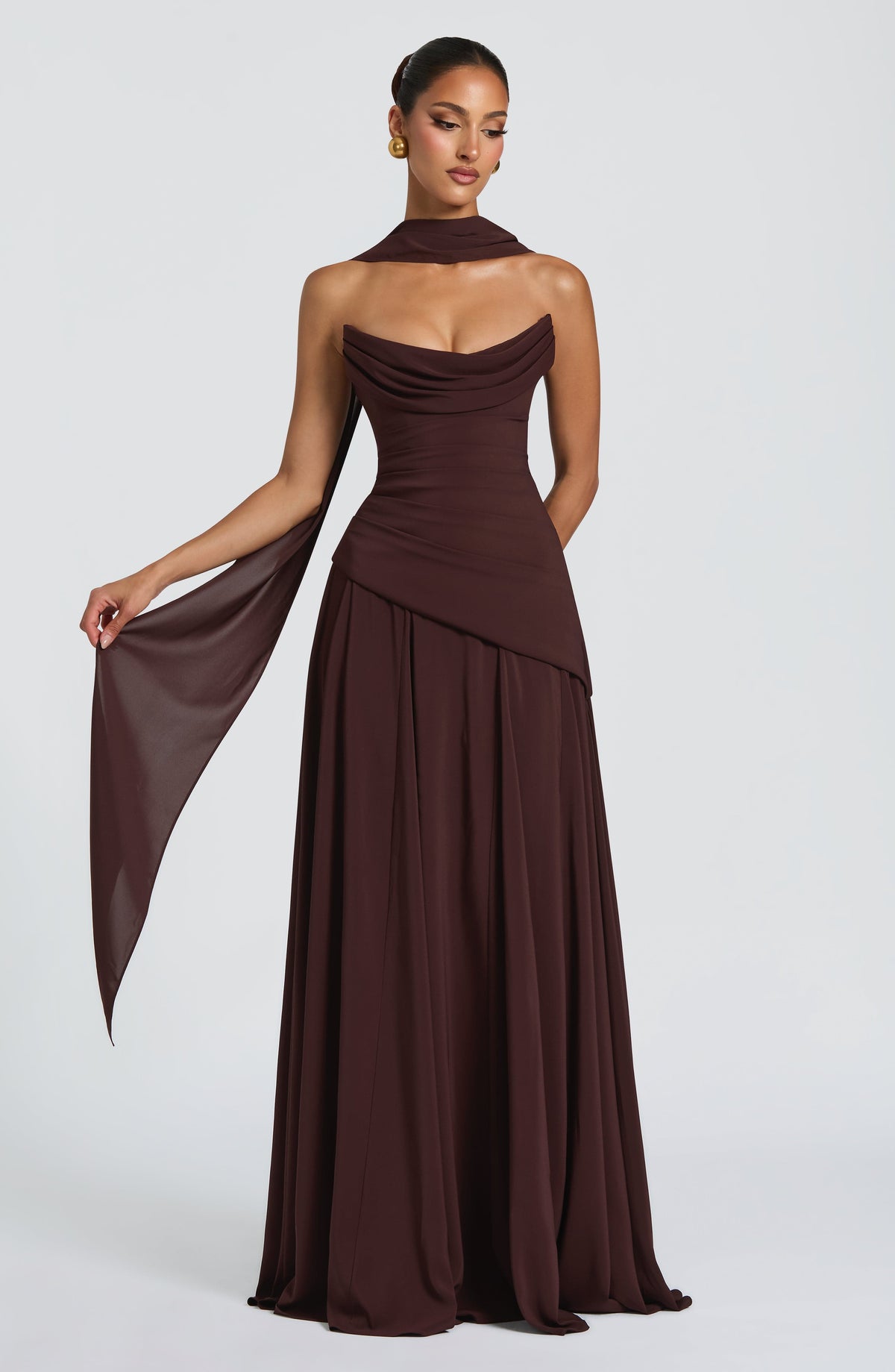 Belavie Patriciella Maxi Dress - Plum Brown