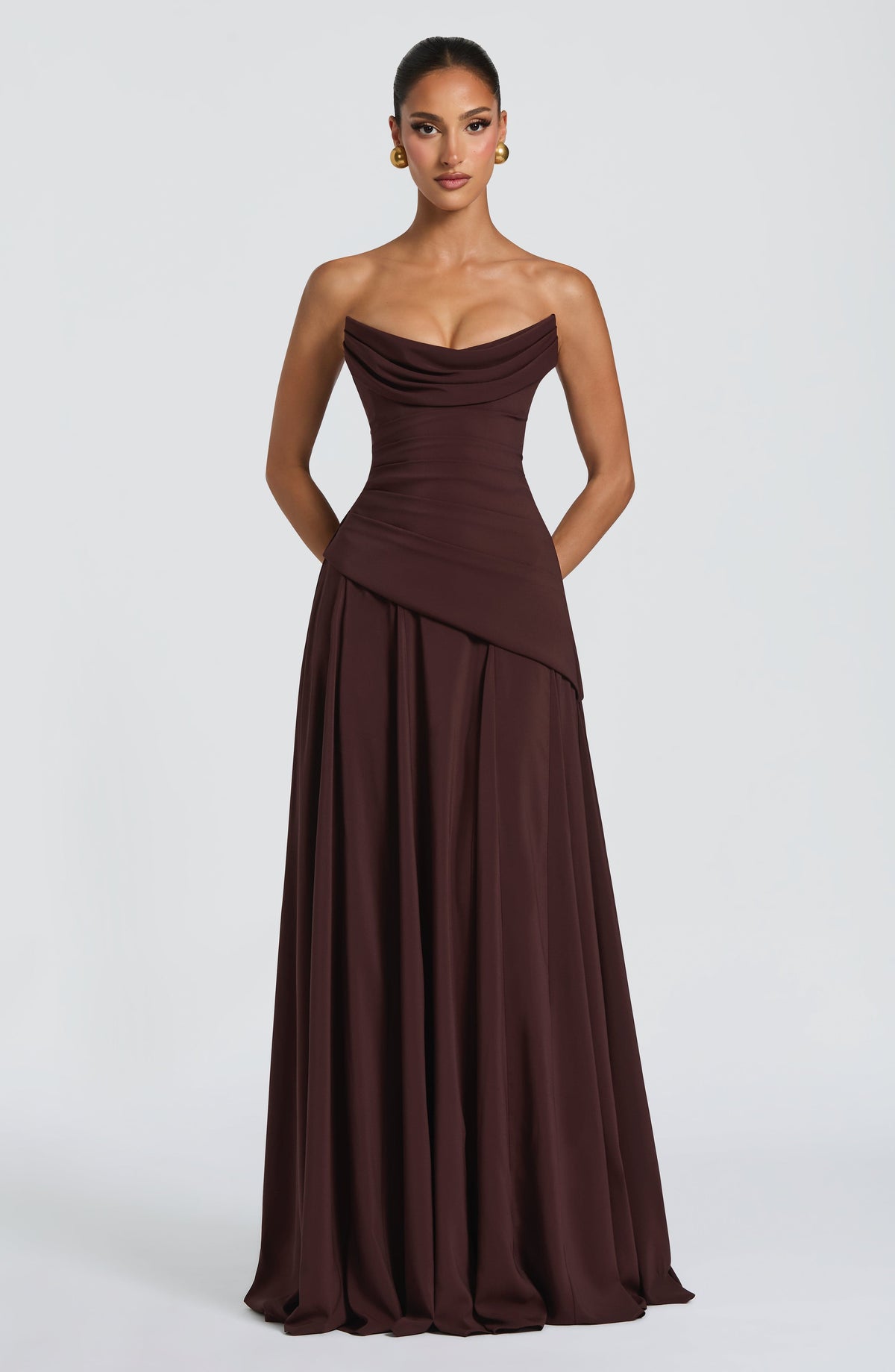 Belavie Patriciella Maxi Dress - Plum Brown
