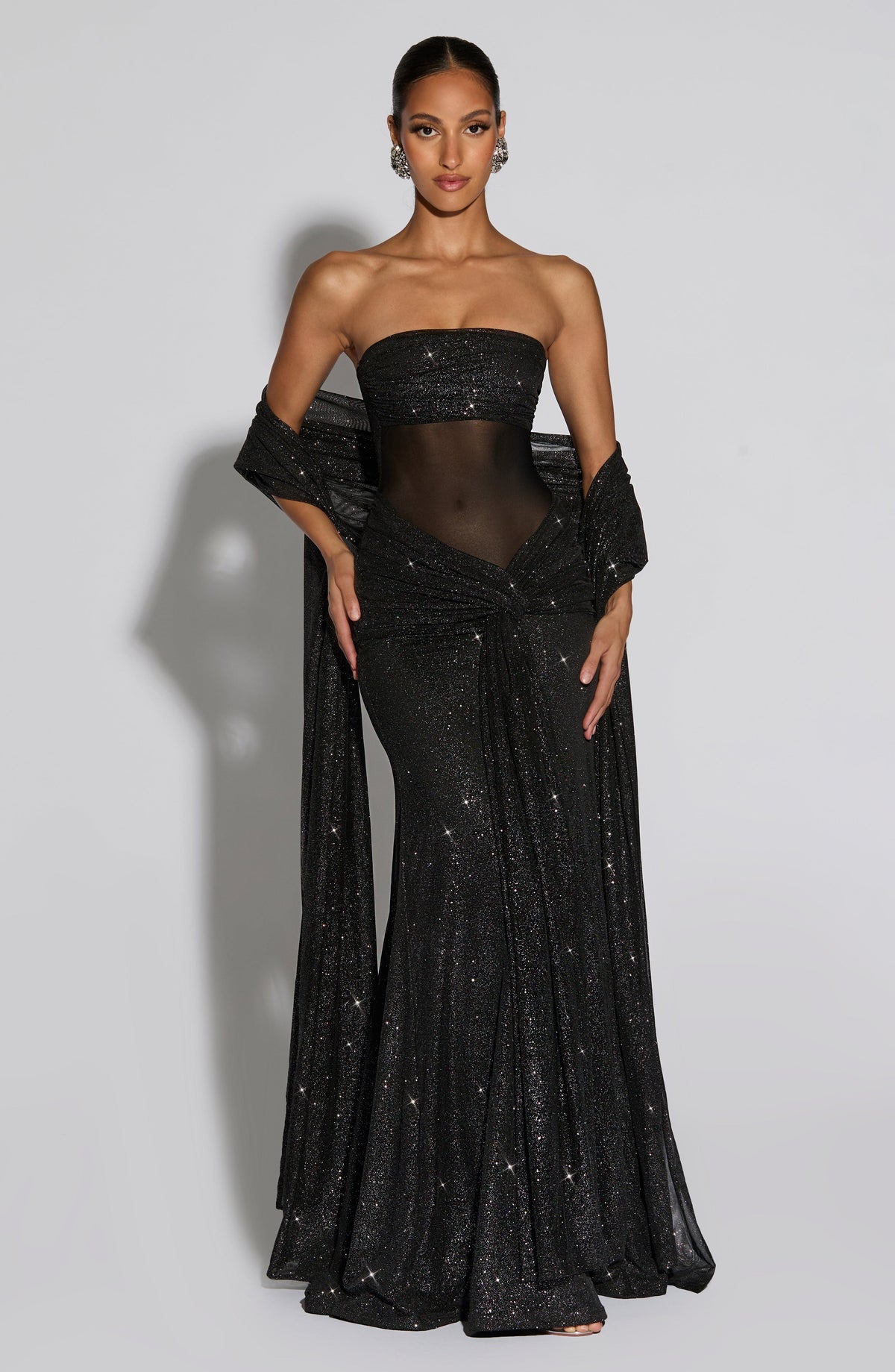 Belavie Paulella Maxi Dress - Black Sparkle
