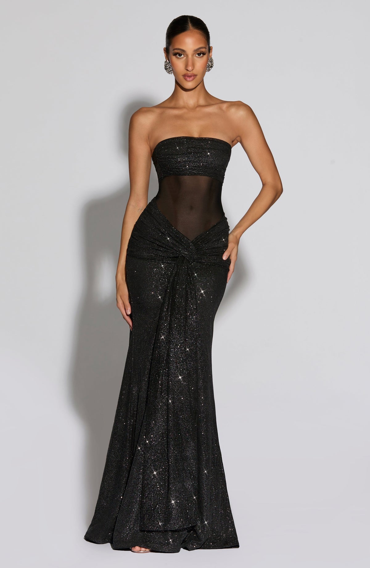 Belavie Paulella Maxi Dress - Black Sparkle