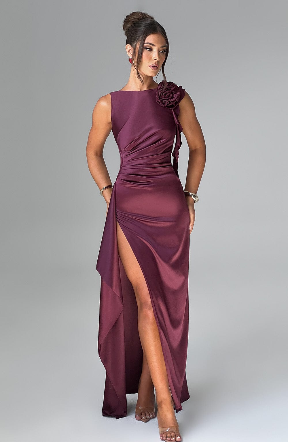 Belavie Peggia Maxi Dress - Cherry Lacquer