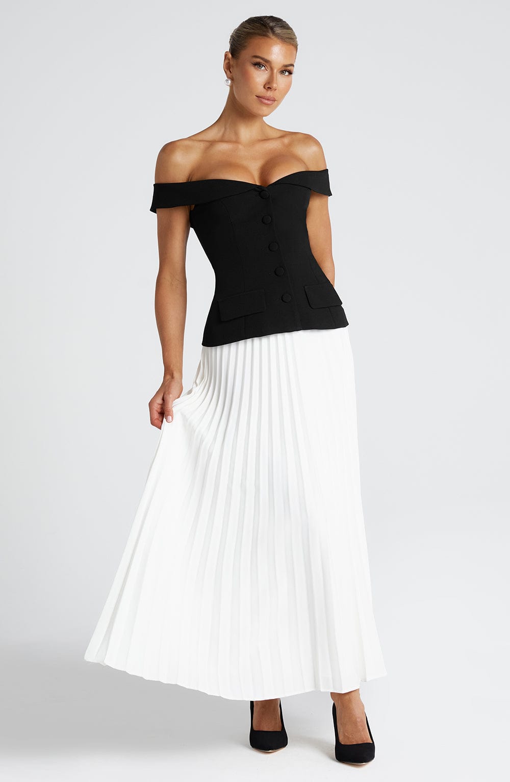 Belavie Pennia Midi Skirt - Ivory