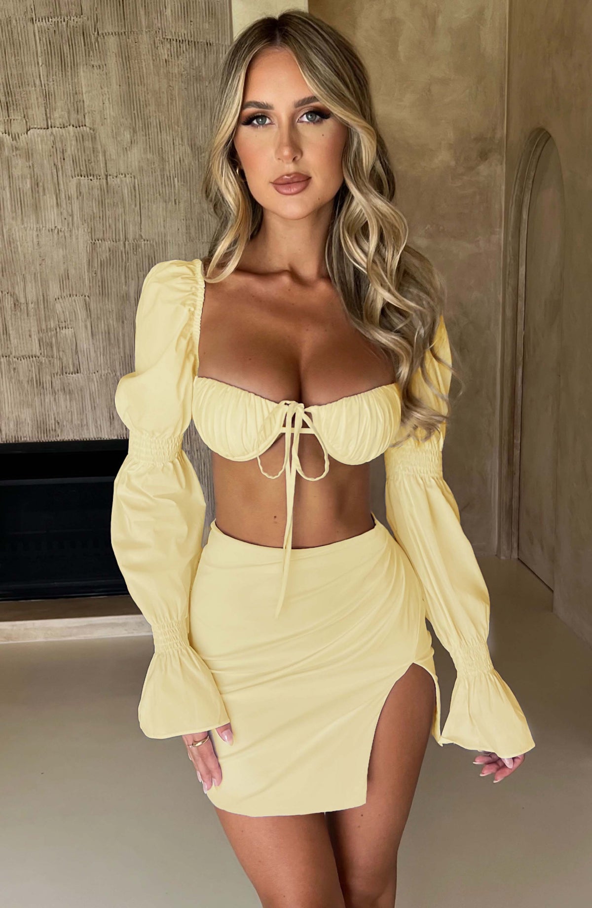 Belavie Perlella Mini Skirt - Lemon