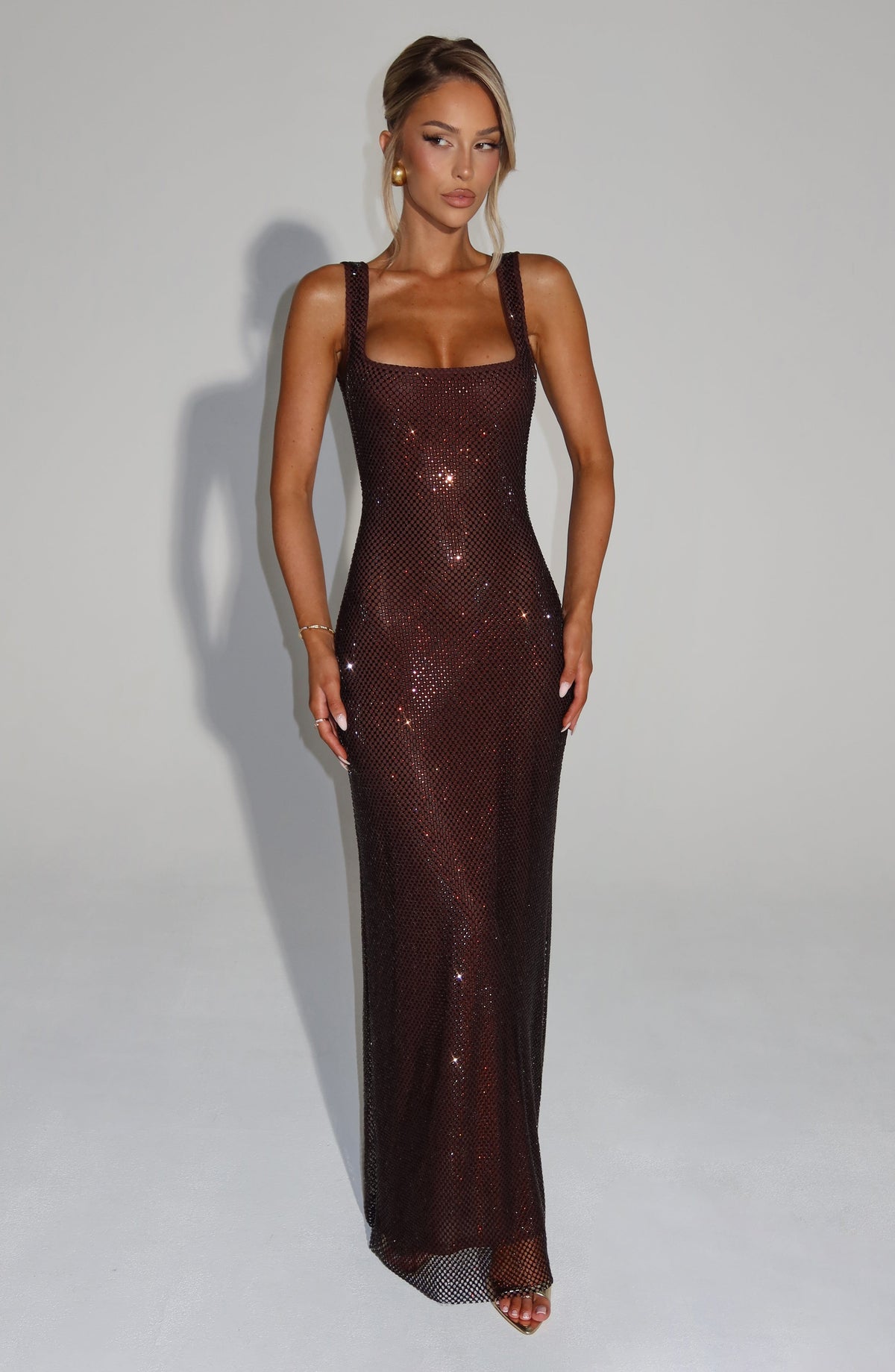 Belavie Petrella Maxi Dress - Plum Brown