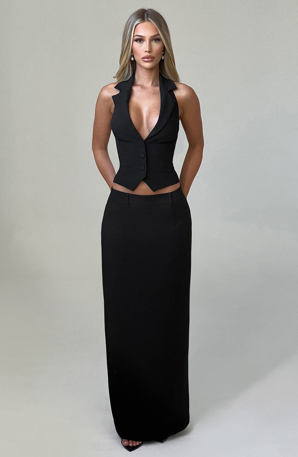 Belavie Pipera Maxi Skirt - Black
