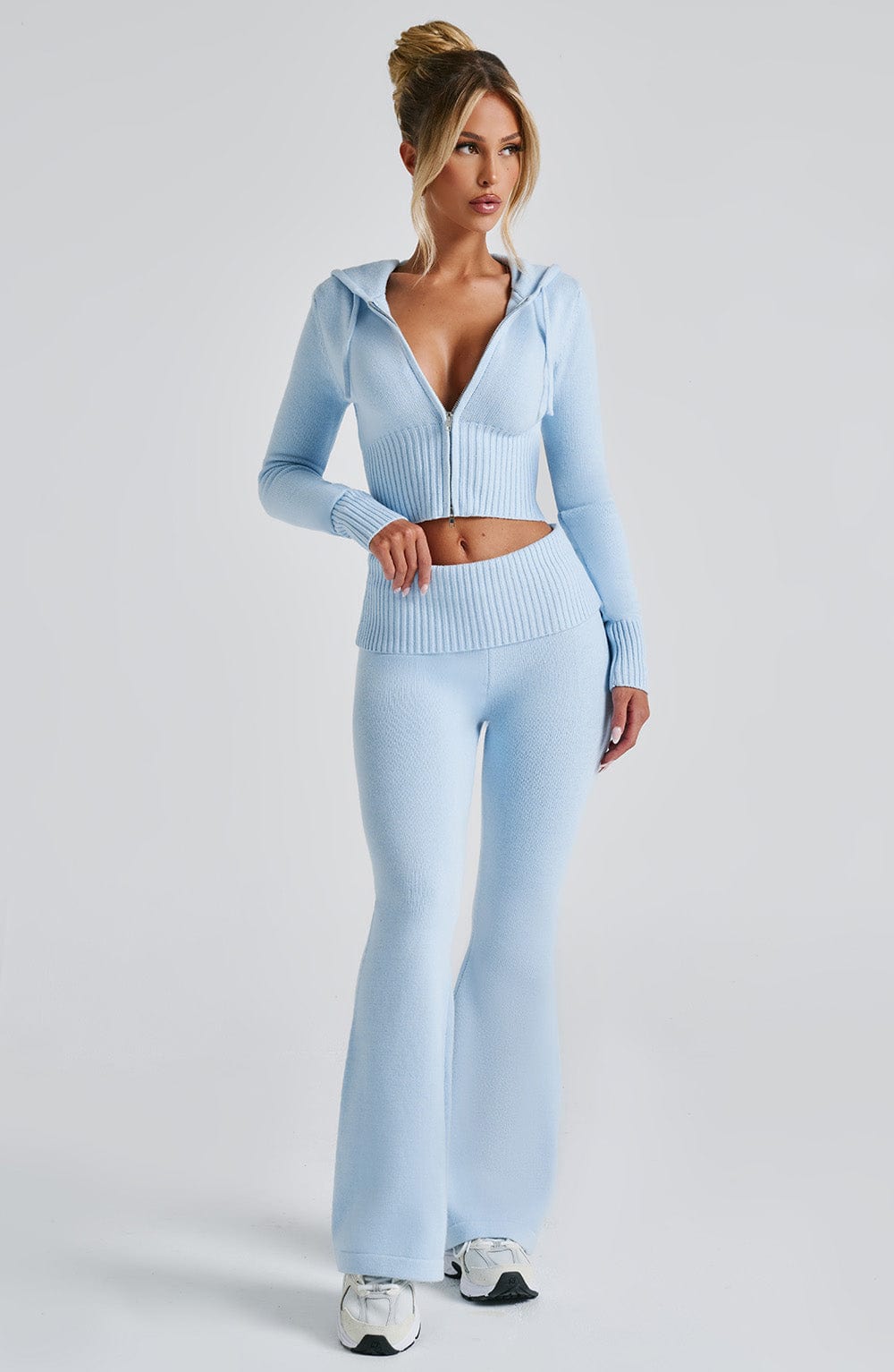 Belavie Portiella Knit Pants - Baby Blue