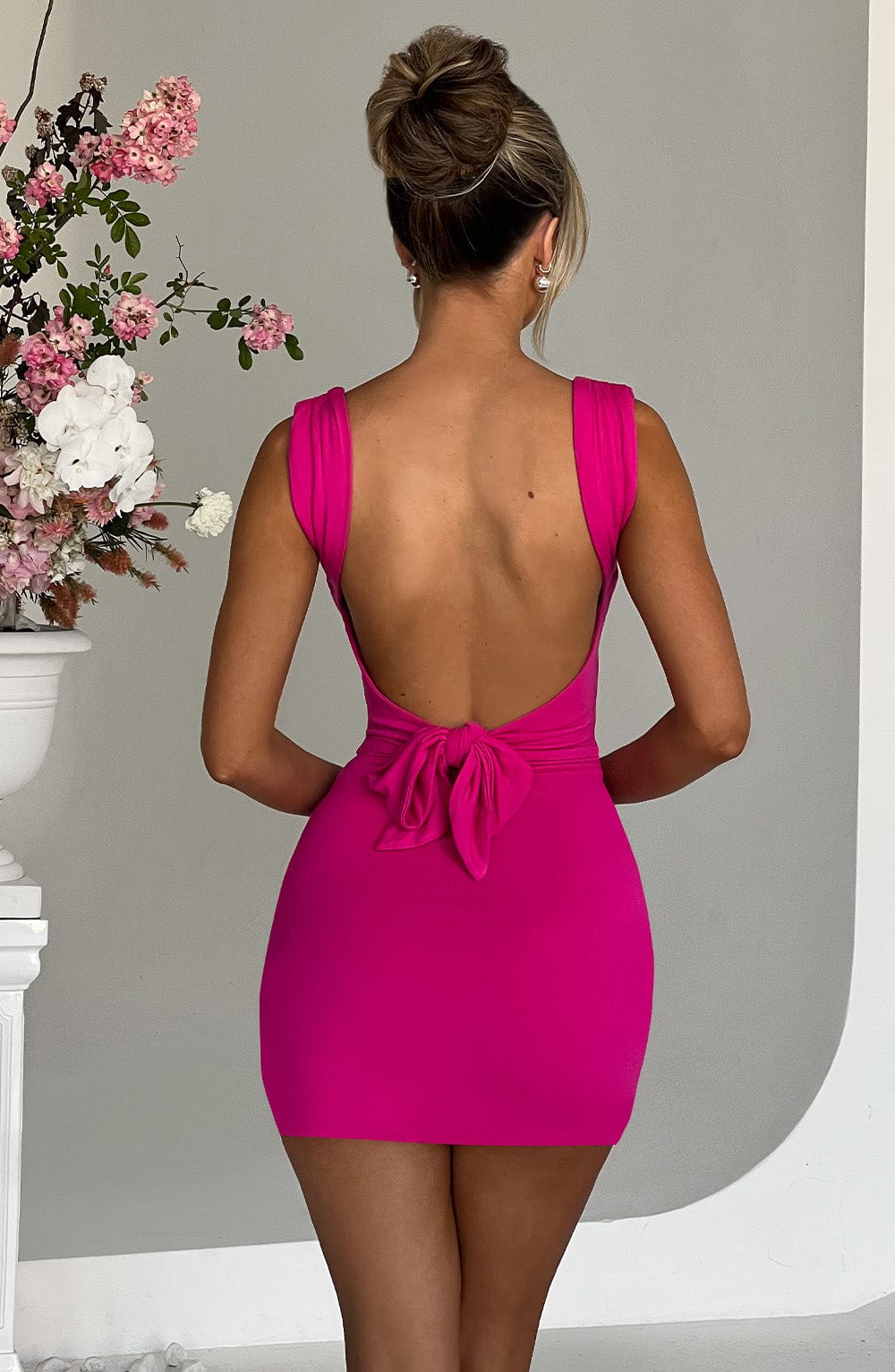 Belavie Riella Mini Dress - Hot Pink