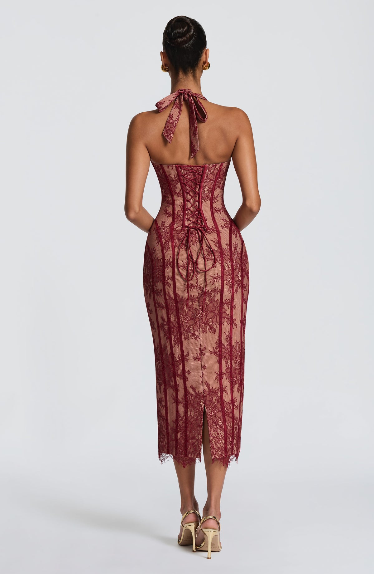 Belavie Ronella Midi Dress - Burgundy