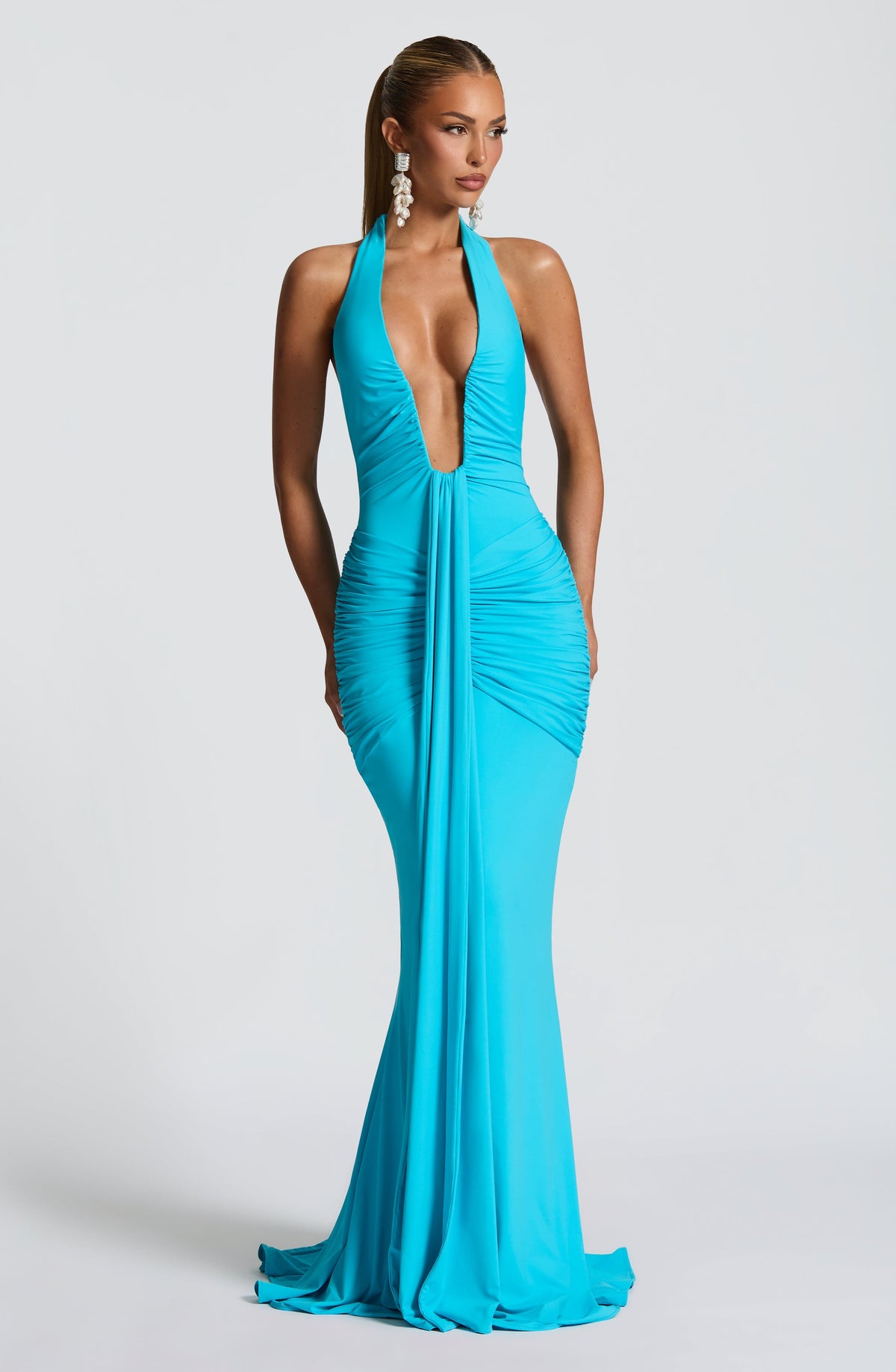 Belavie Rosettella Maxi Dress - Aqua