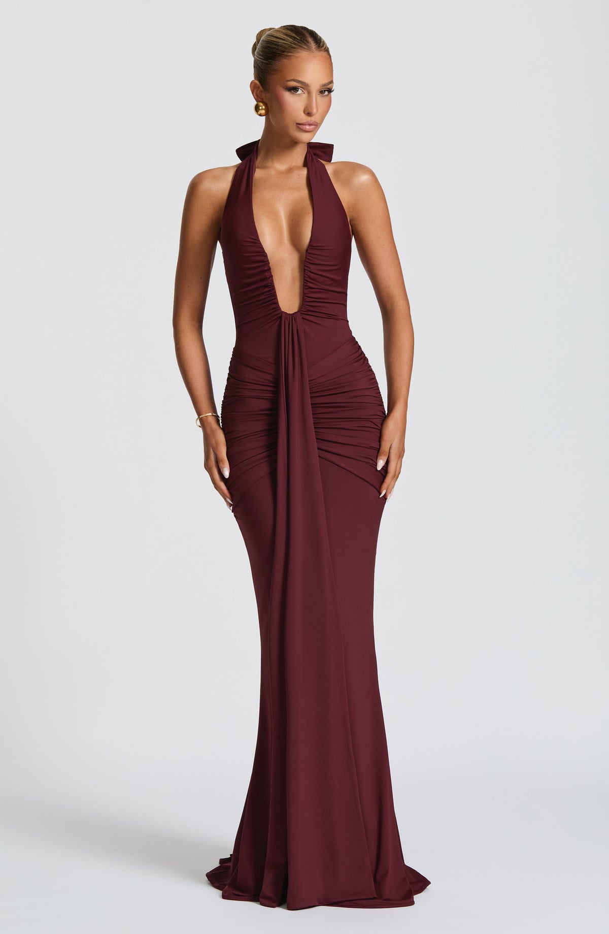 Belavie Rosettella Maxi Dress - Cherry Lacquer