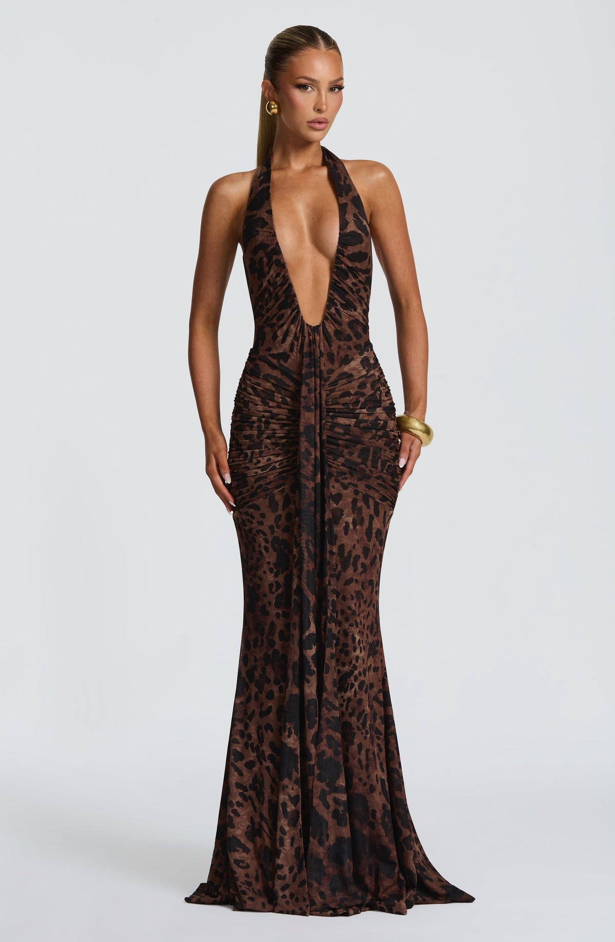 Belavie Rosettella Maxi Dress - Leopard Print