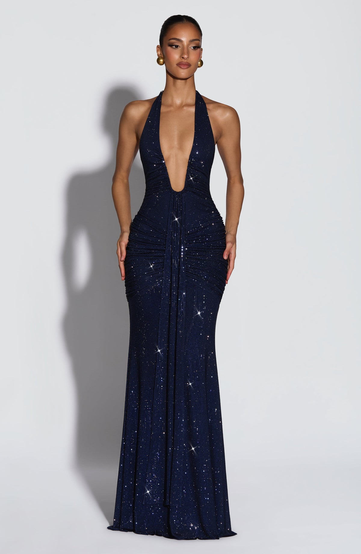 Belavie Rosettella Maxi Dress - Navy Sparkle