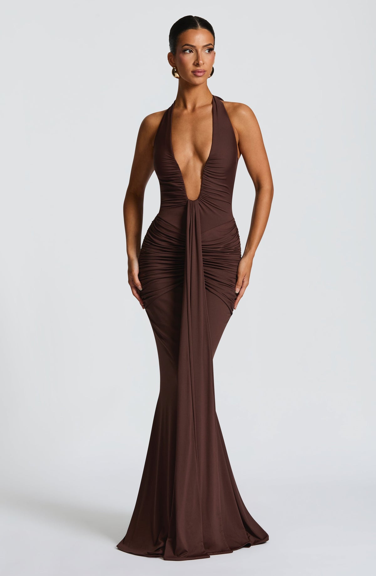 Belavie Rosettella Maxi Dress - Plum Brown