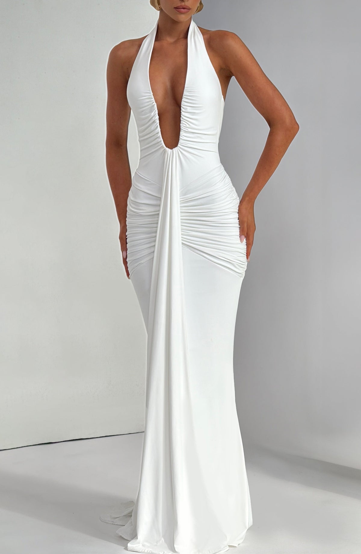 Belavie Rosettella Maxi Dress - White