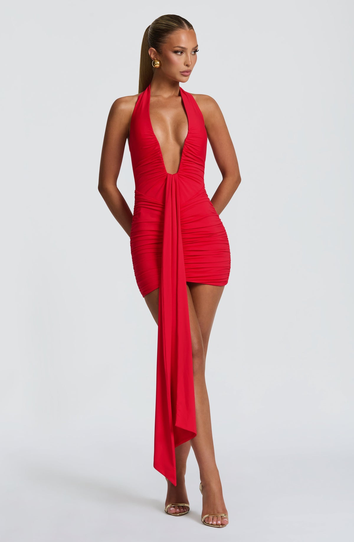 Belavie Rosettella Mini Dress - Red