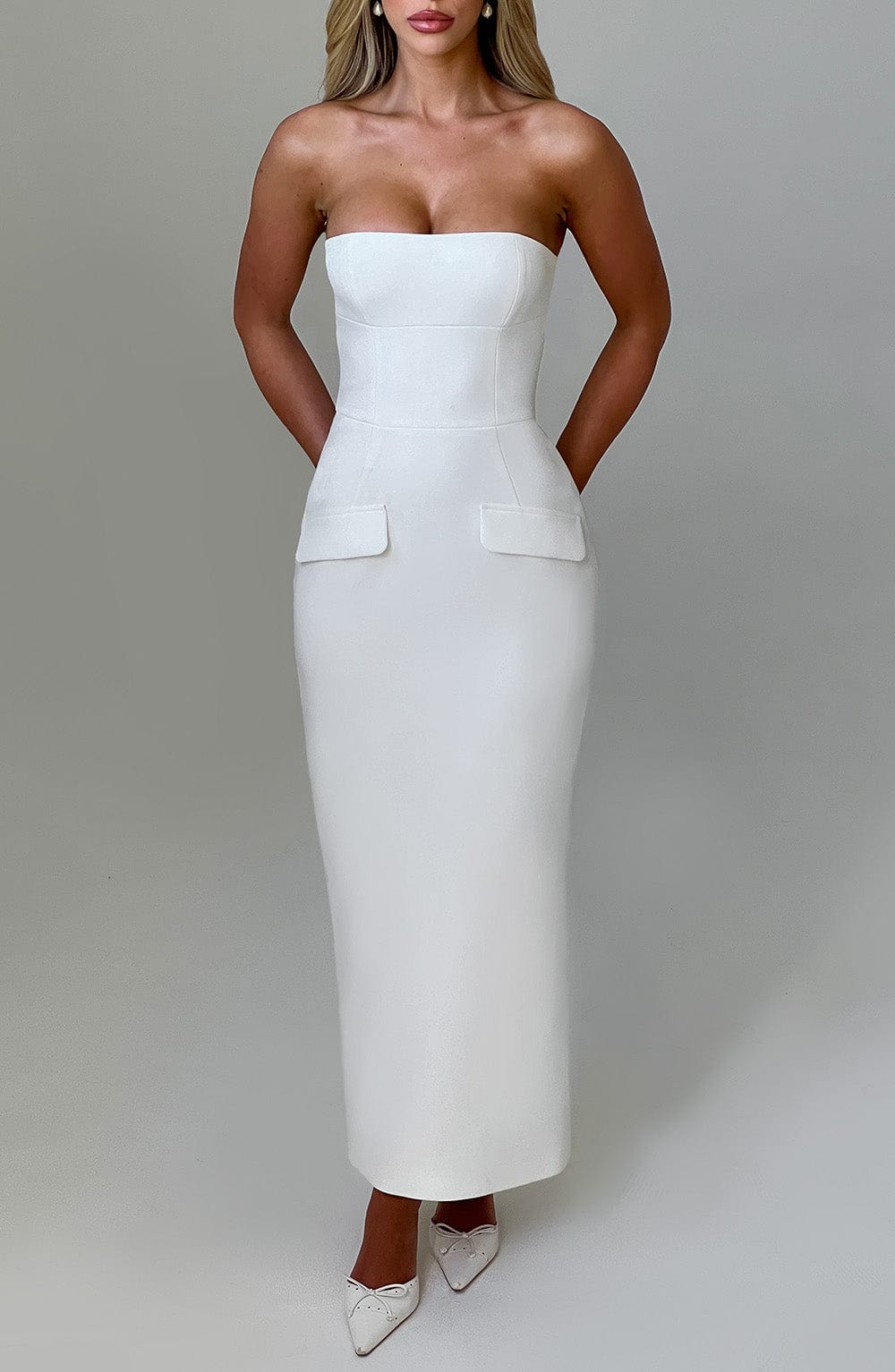Belavie Roxannella Midaxi Dress - Ivory