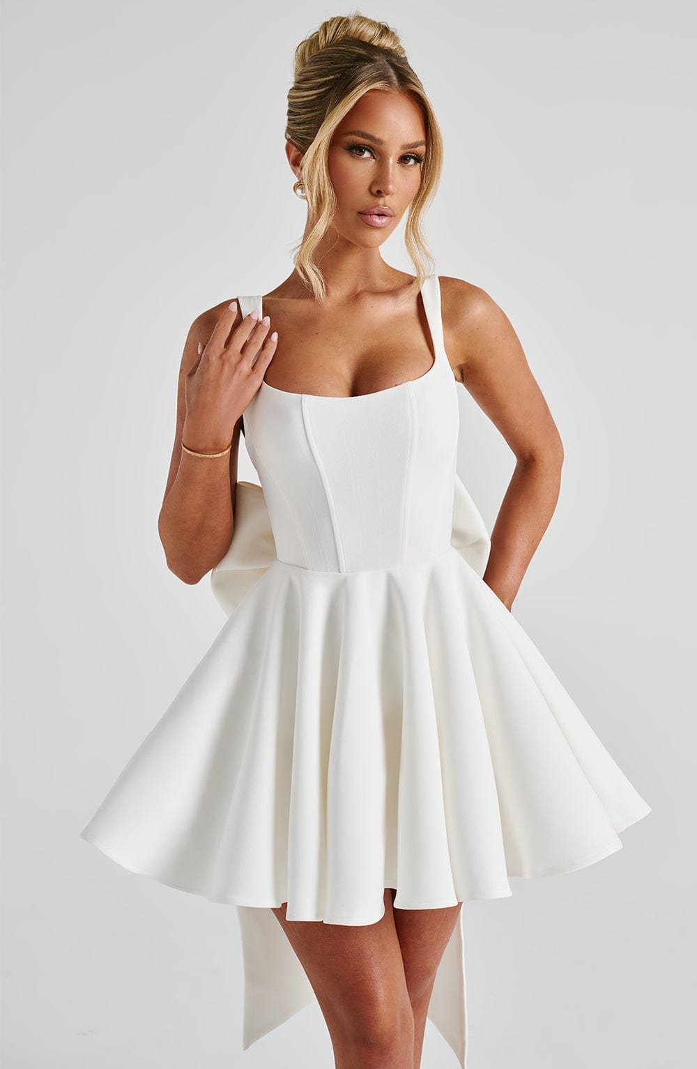 Belavie Ruella Mini Dress - Ivory