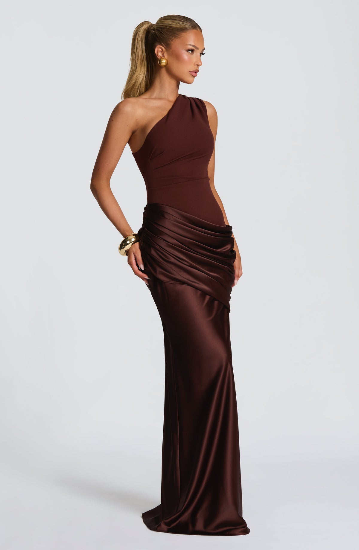 Belavie Sadonella Maxi Dress - Plum Brown