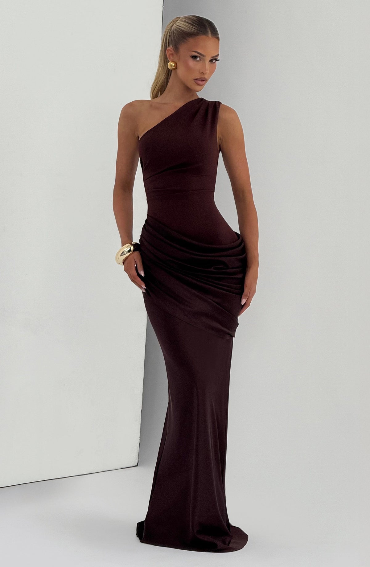 Belavie Sadonella Maxi Dress - Plum Brown