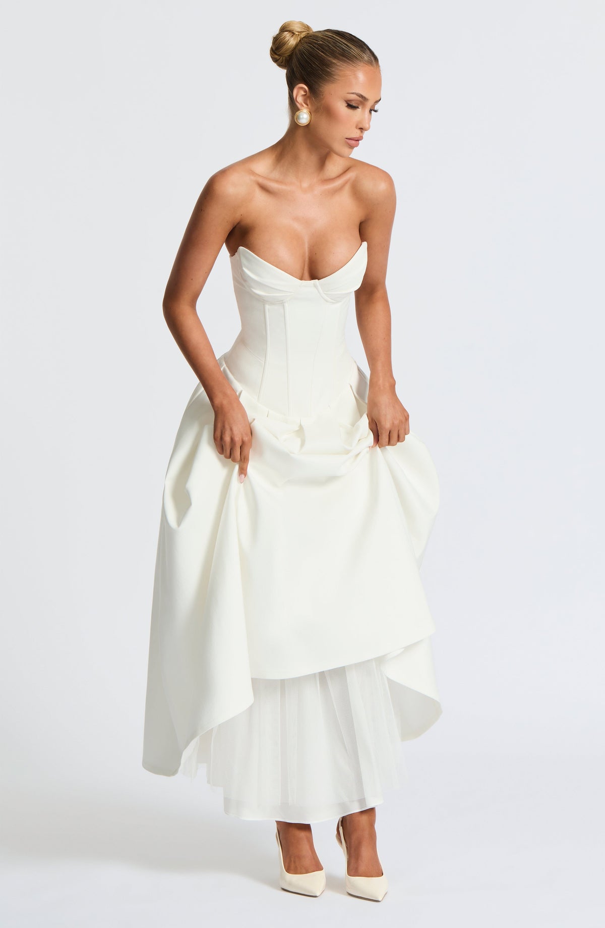 Belavie Salmella Midi Dress - Ivory